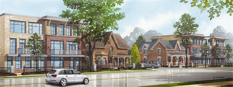 Fairground Lofts in Old Woodbridge Village in Vaughan — rendering 2