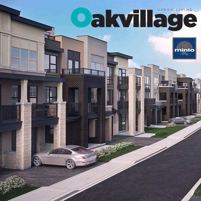 Minto Oakvillage Townhouses in Oakville — rendering 1