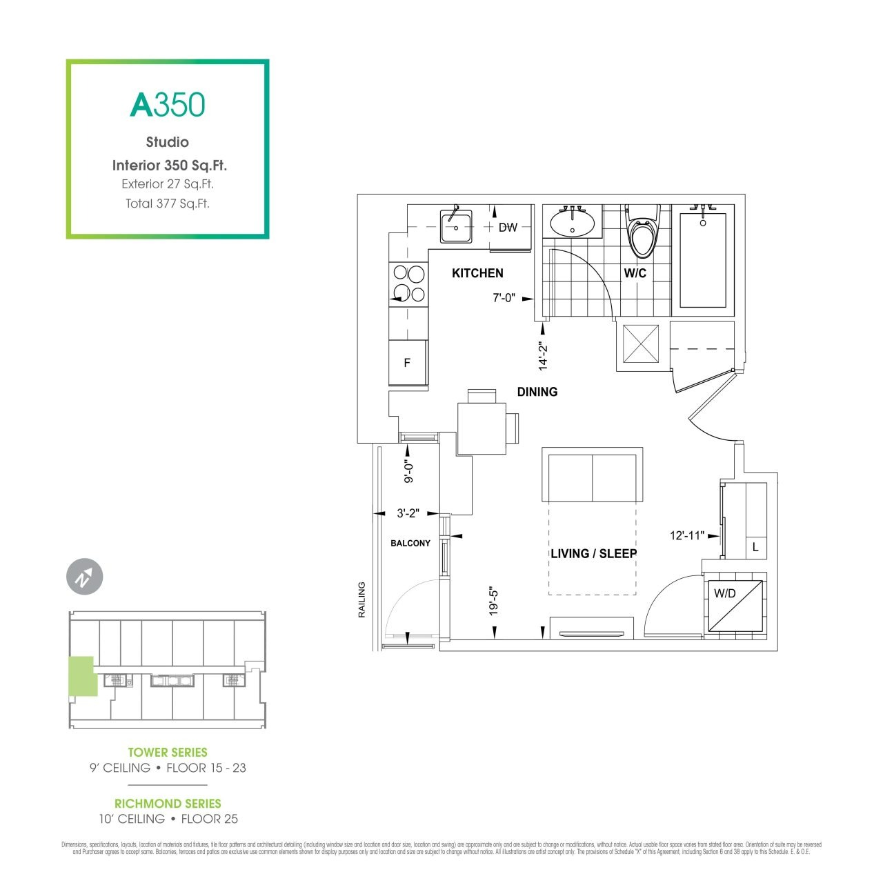 A 350 floor plan