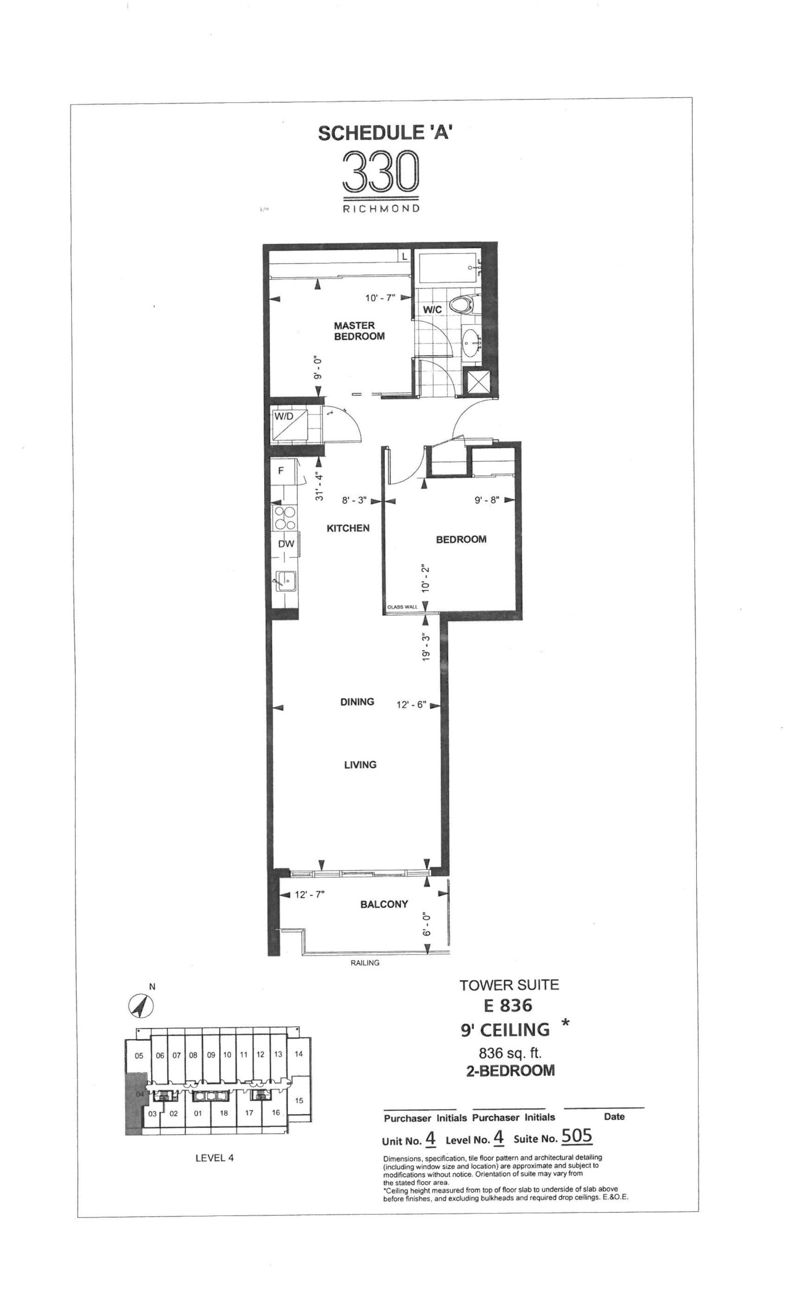 E 836 floor plan