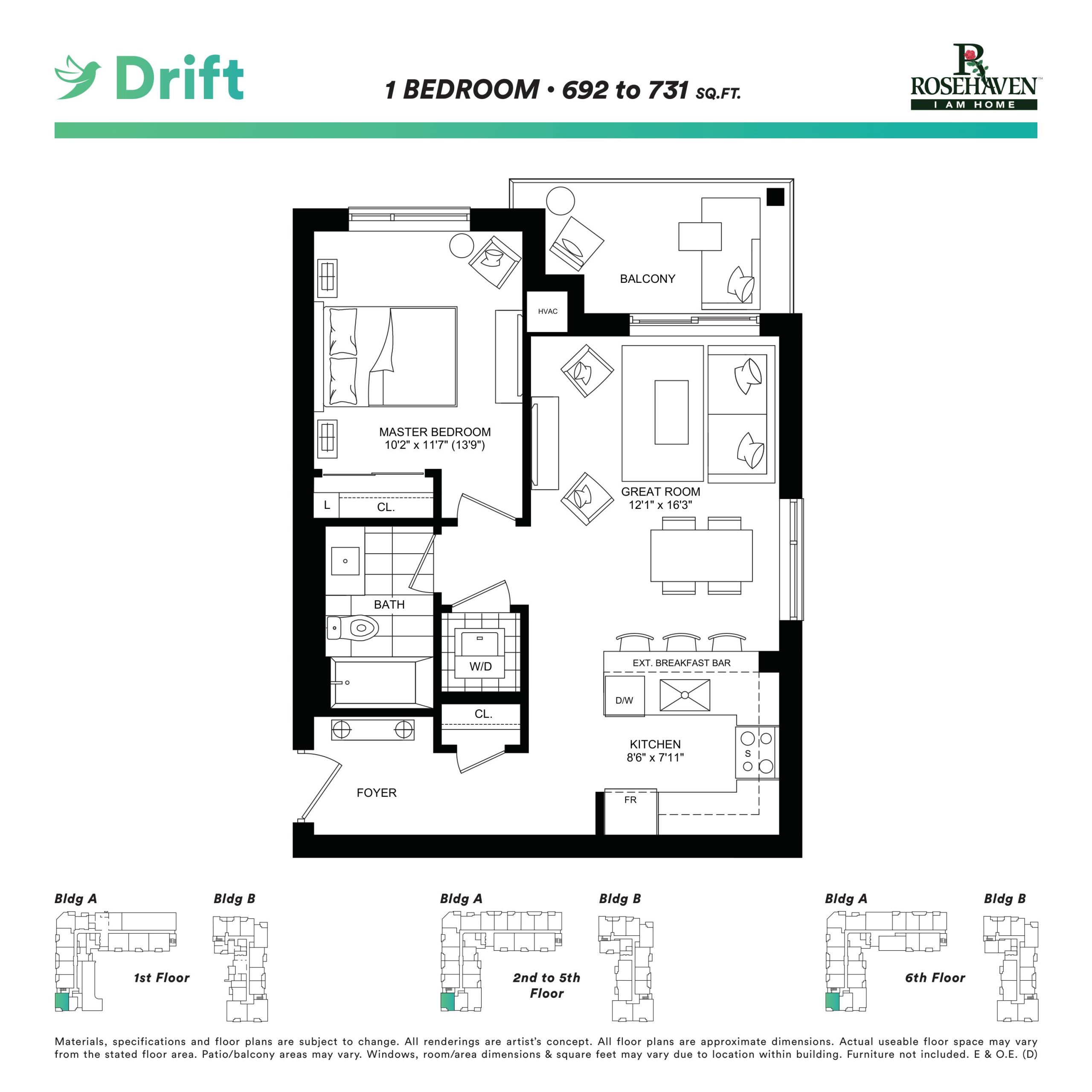 Drift floor plan