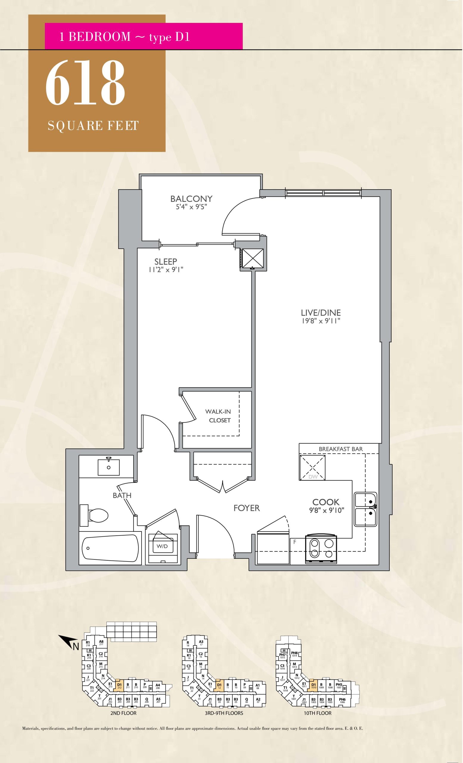 Type D1 floor plan