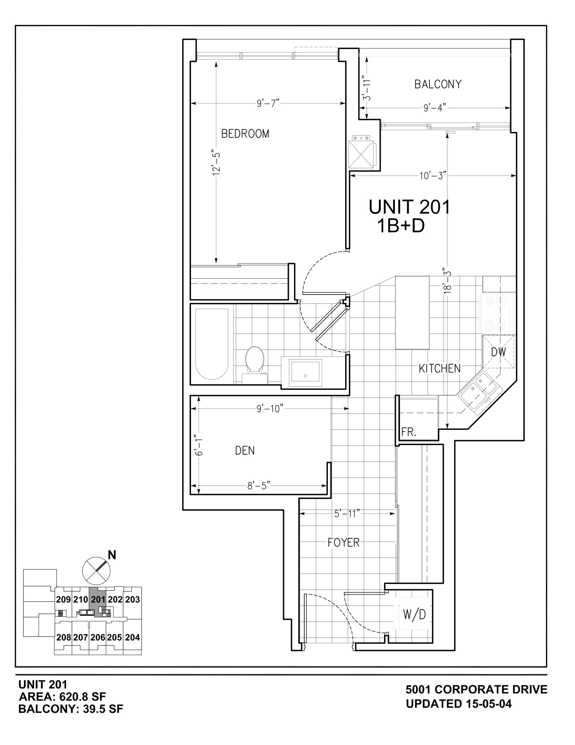 Unit 201 floor plan