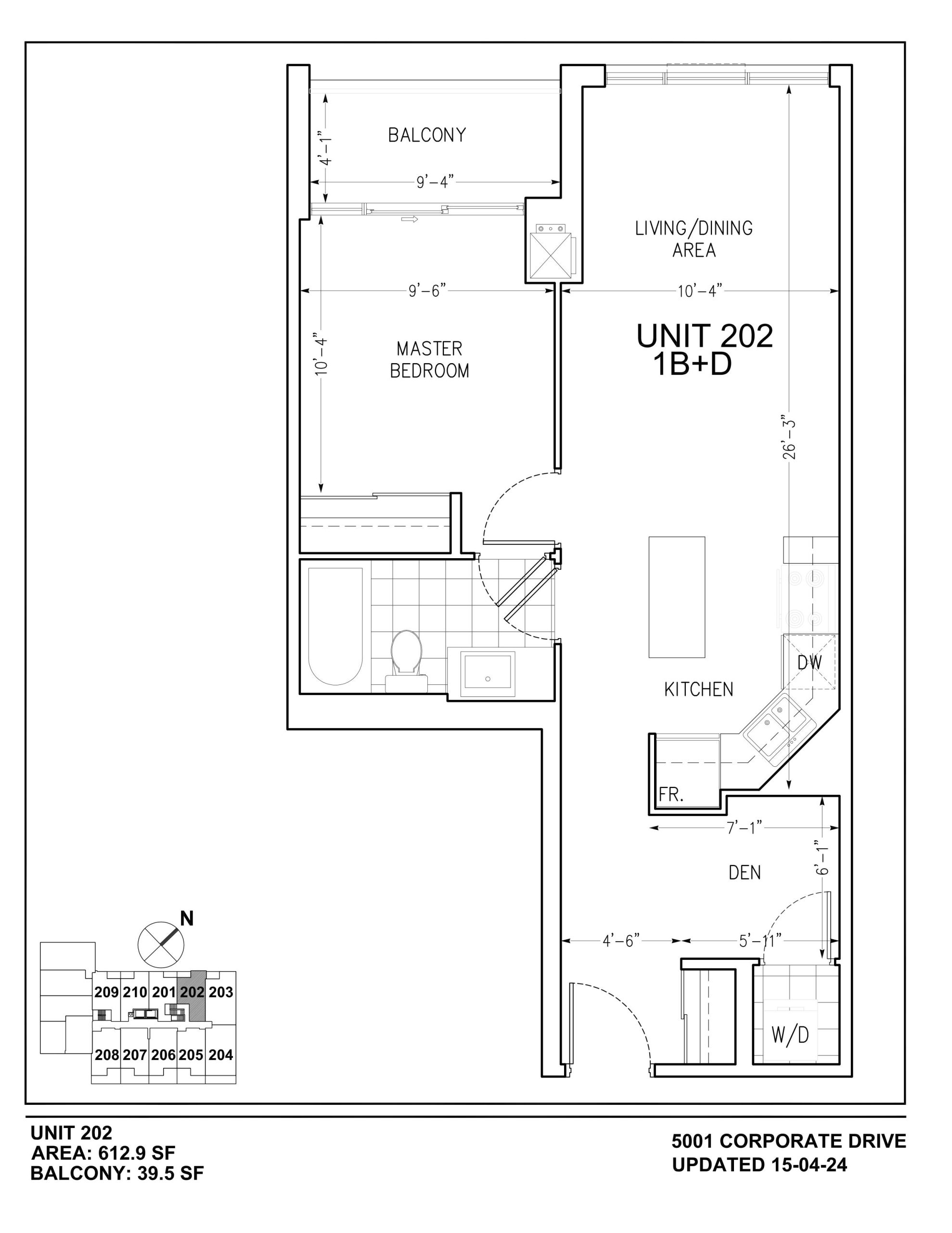 Unit 202 floor plan