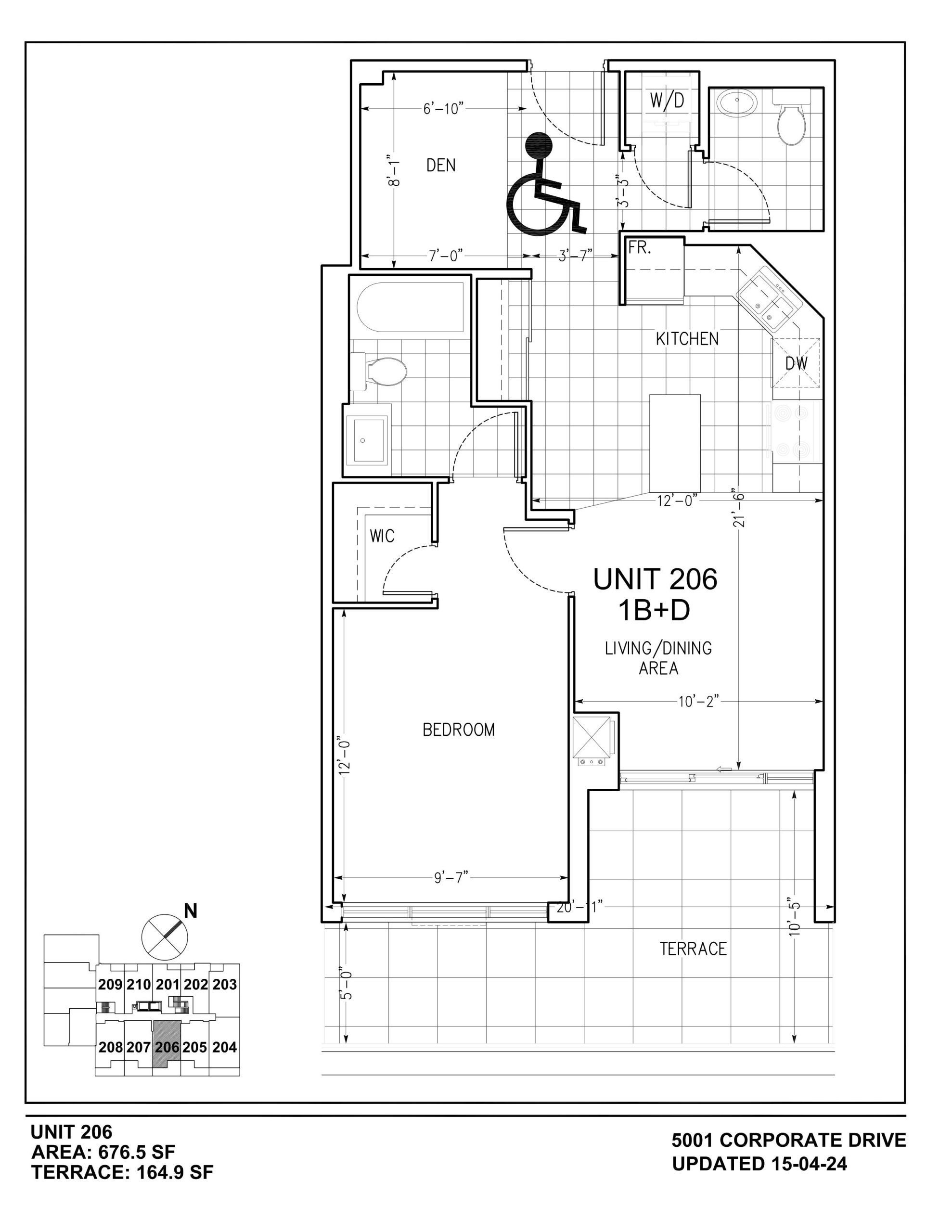 Unit 206 floor plan