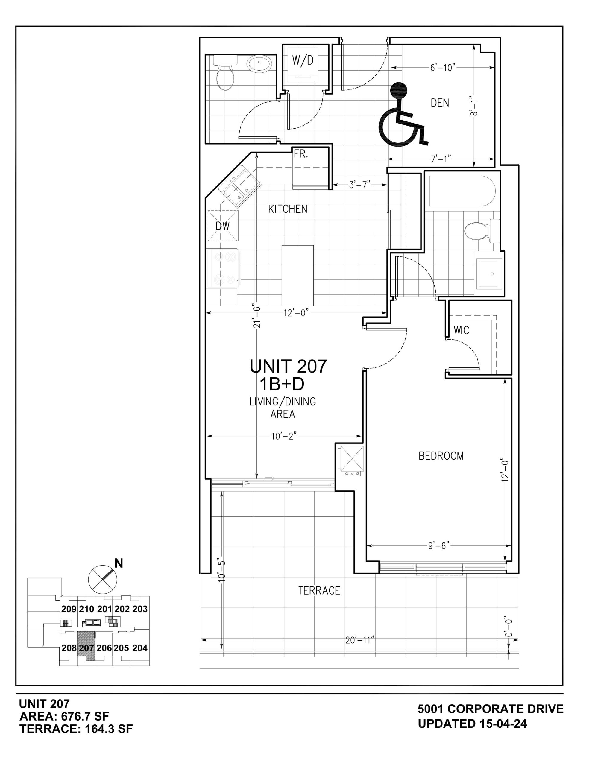 Unit 207 floor plan