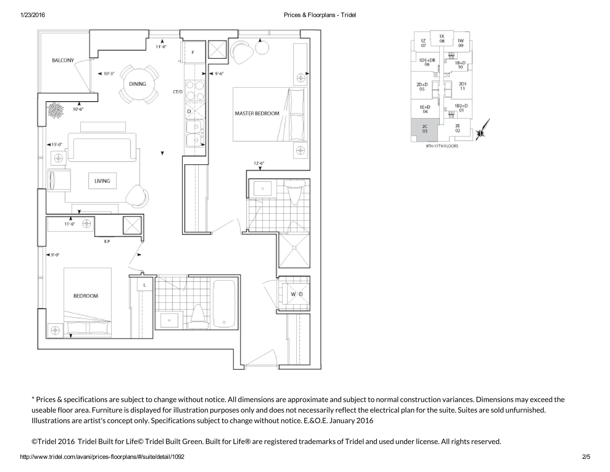 2C floor plan