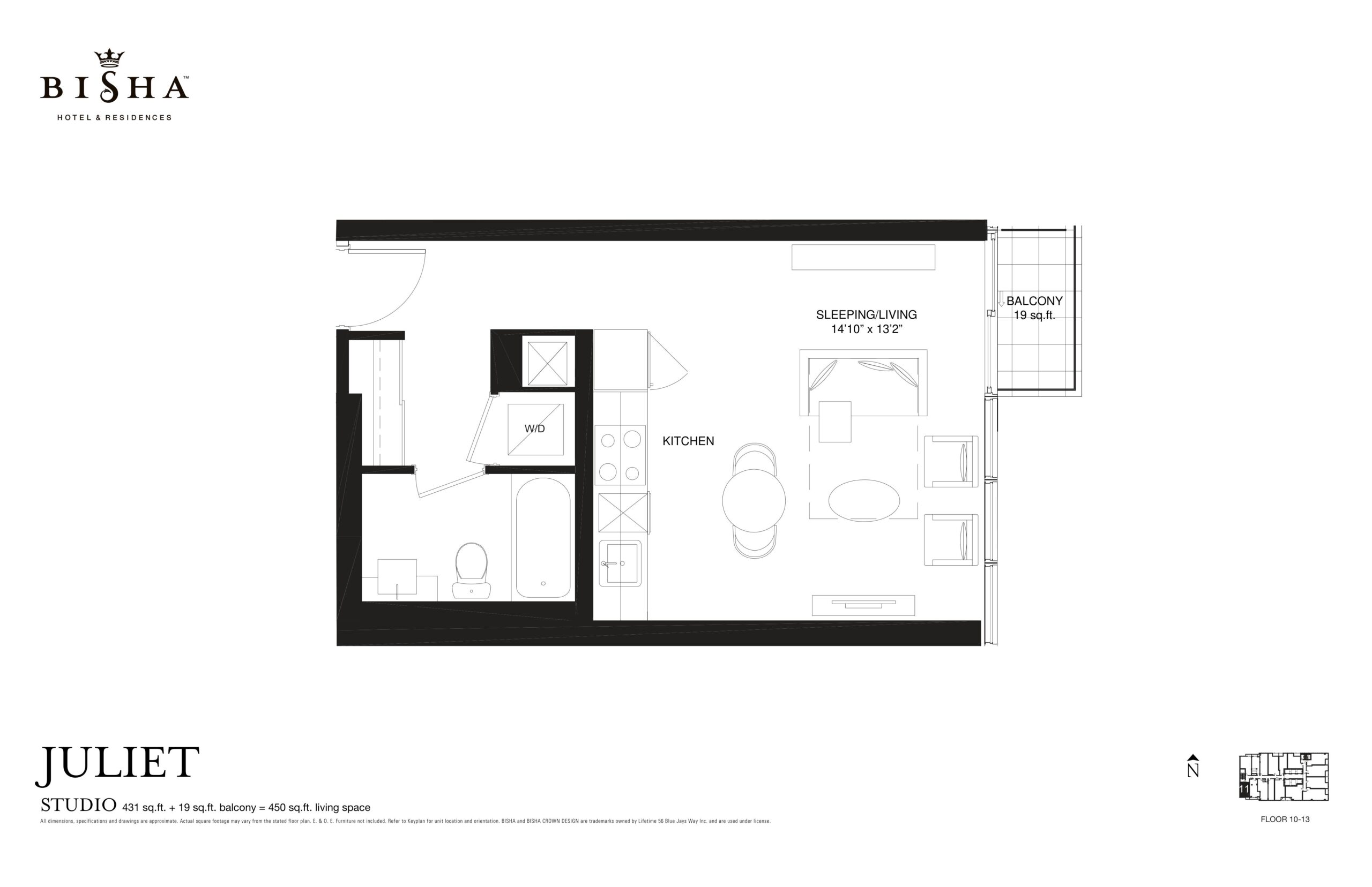 Juliet floor plan