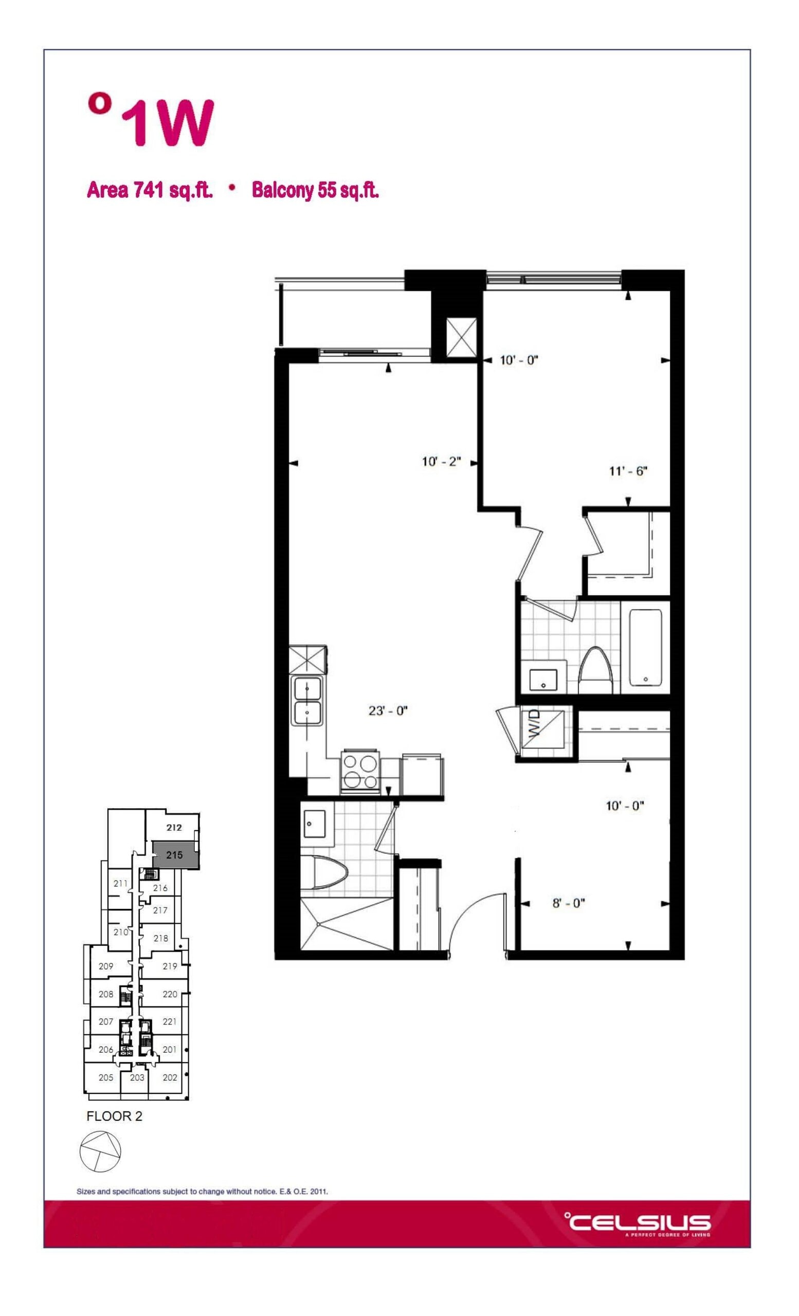 1W floor plan