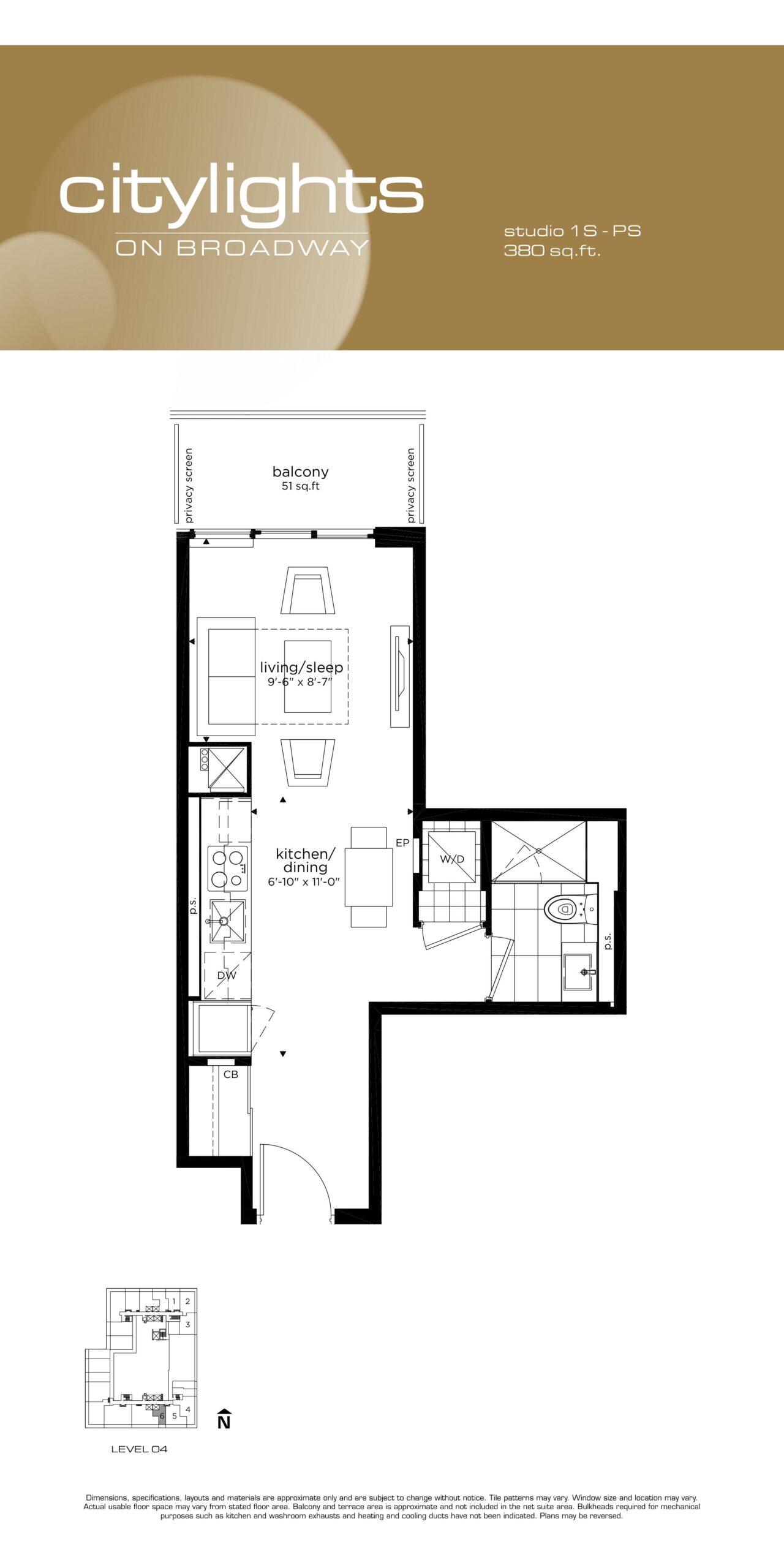 1S-PS floor plan