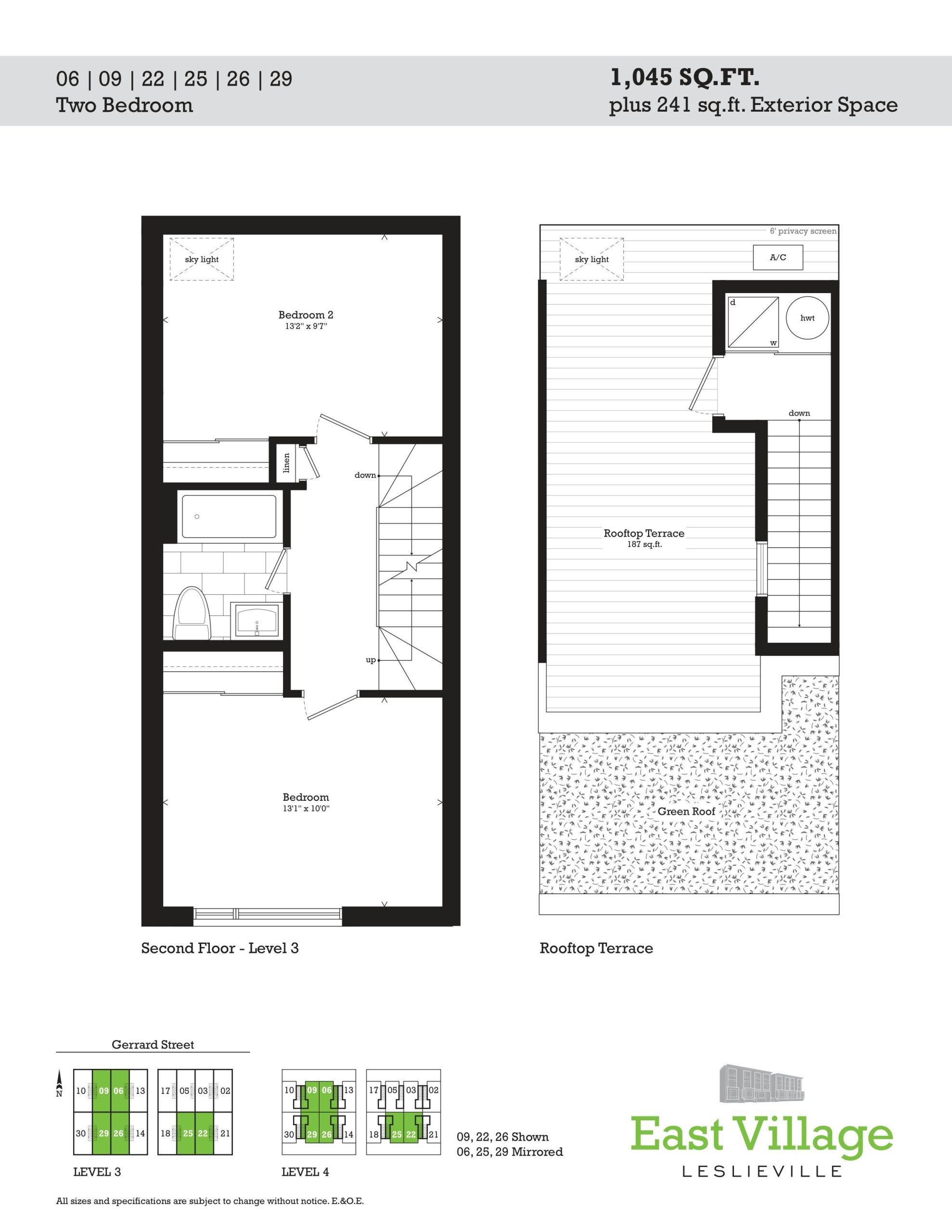 1,045 (Level 3,4) floor plan