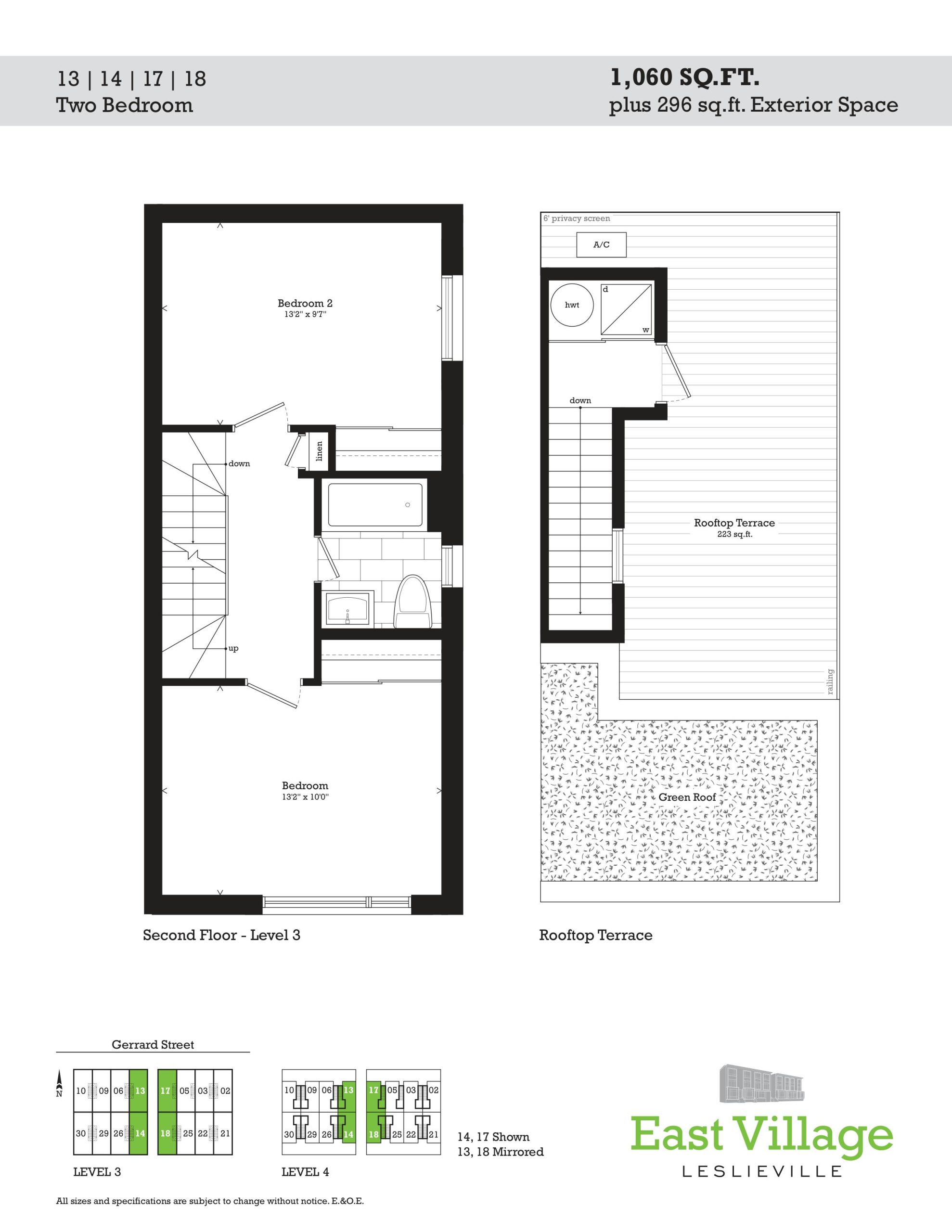 1,060 (Level 3,4) floor plan