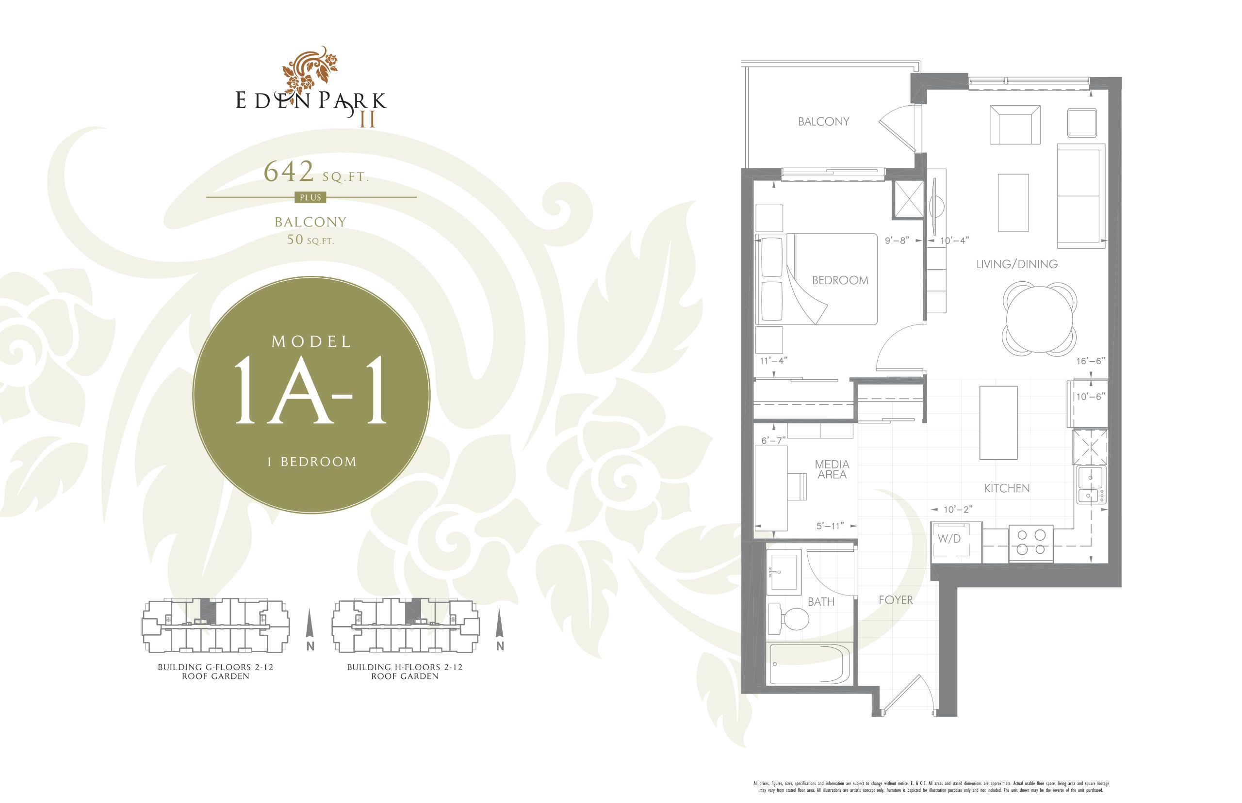 Model 1A-1 floor plan