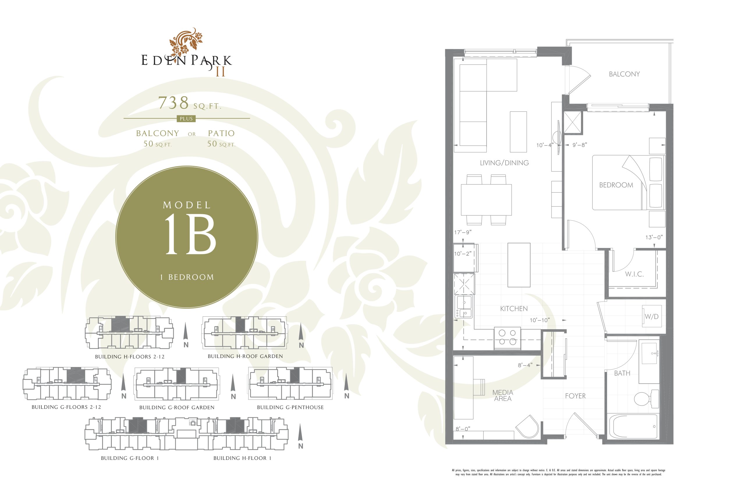 Model 1B floor plan