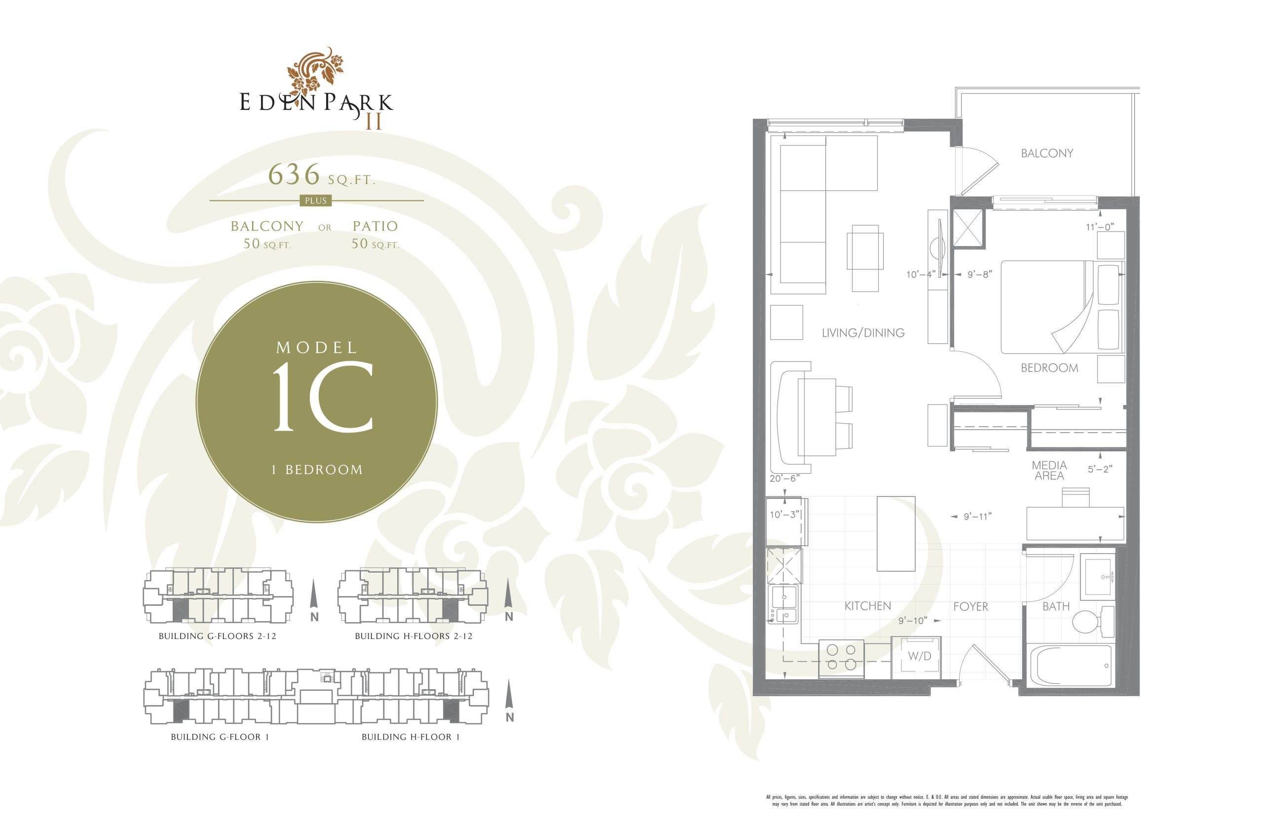 Model 1C floor plan