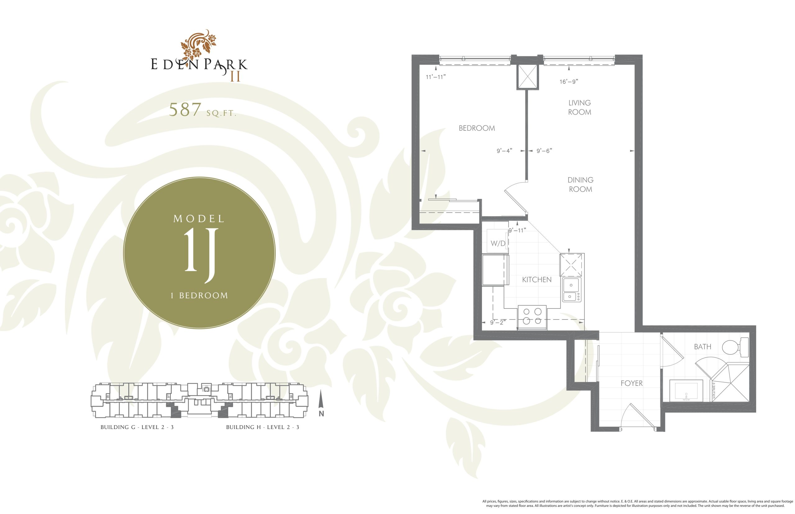 Model 1J floor plan