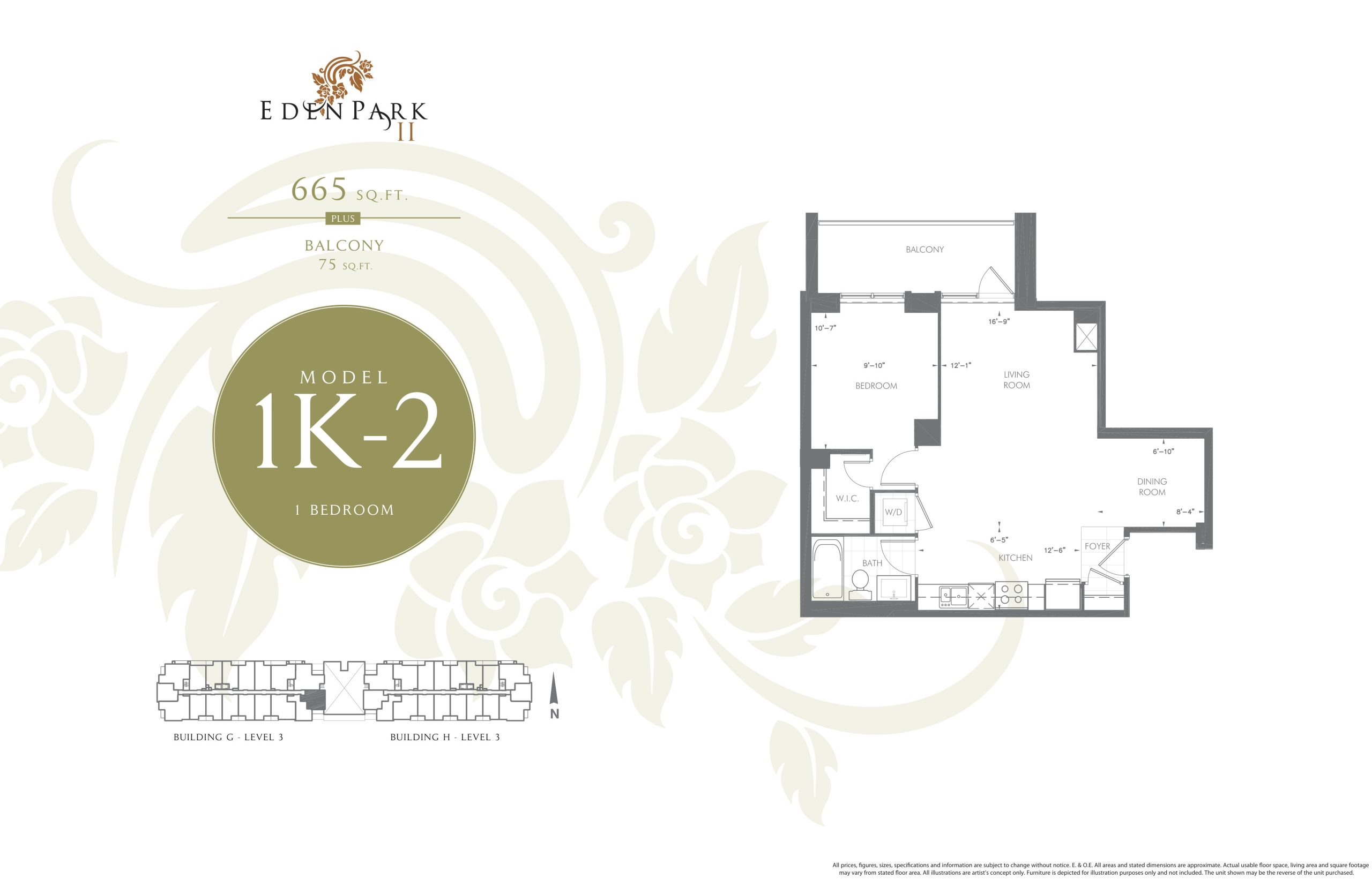 Model 1K-2 floor plan
