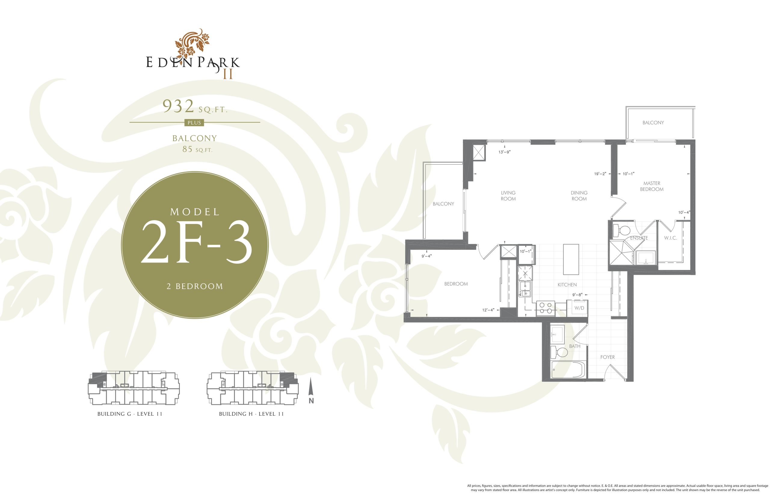 Model 2F-3 floor plan