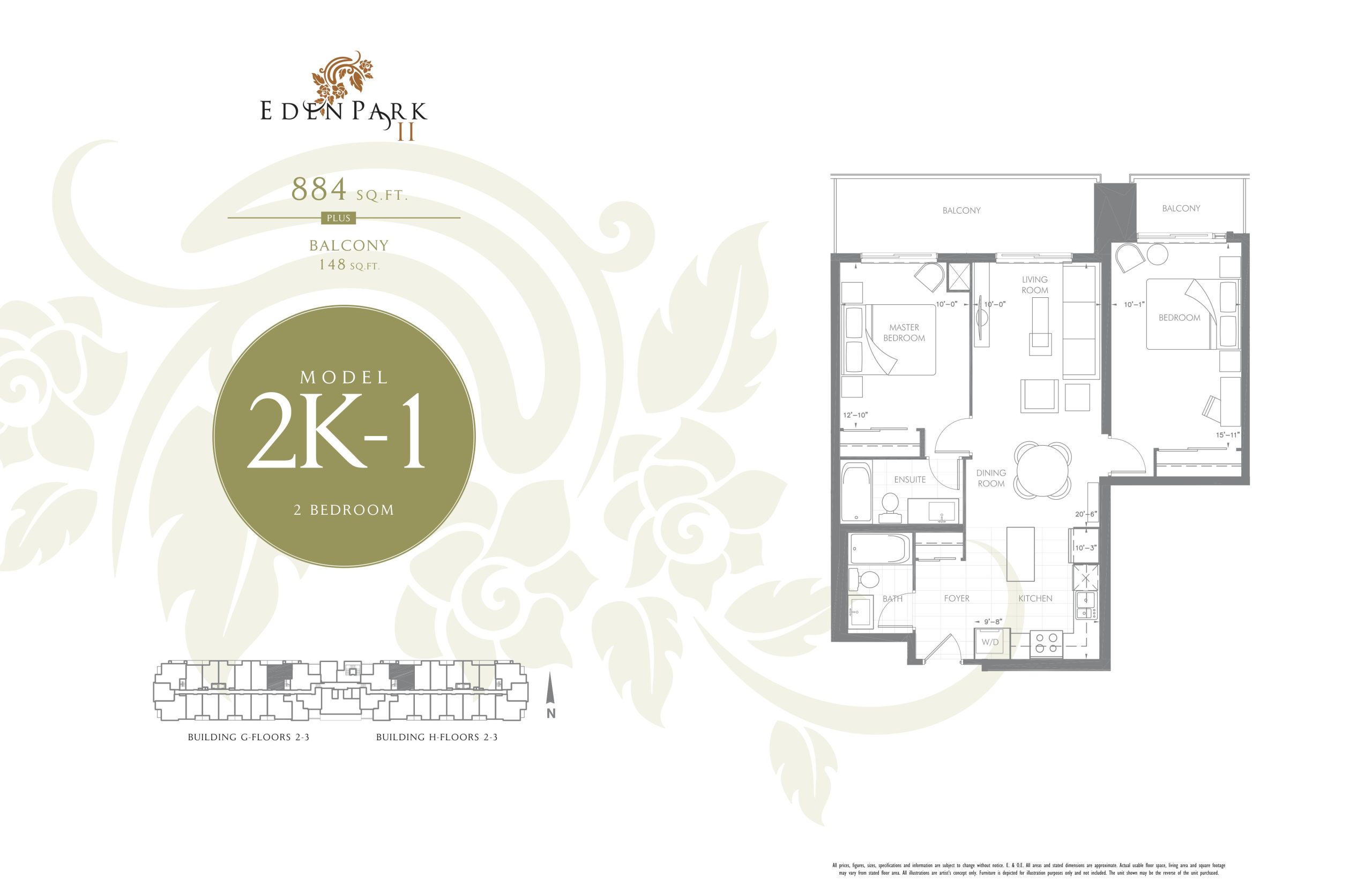 Model 2K-1 floor plan