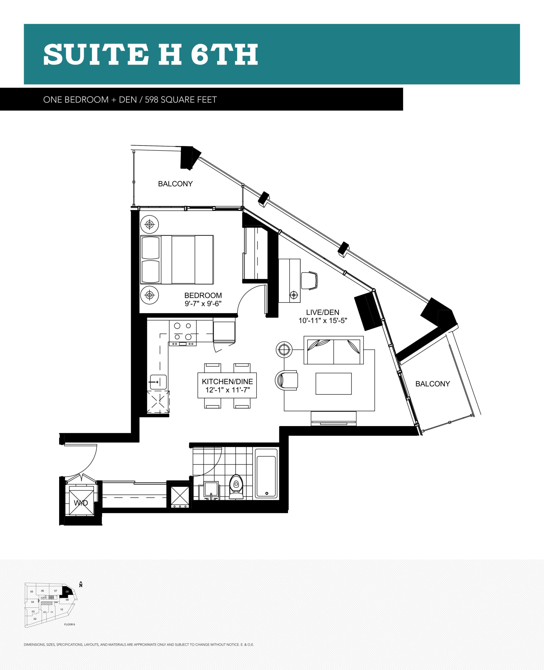 SUITE H 6TH floor plan