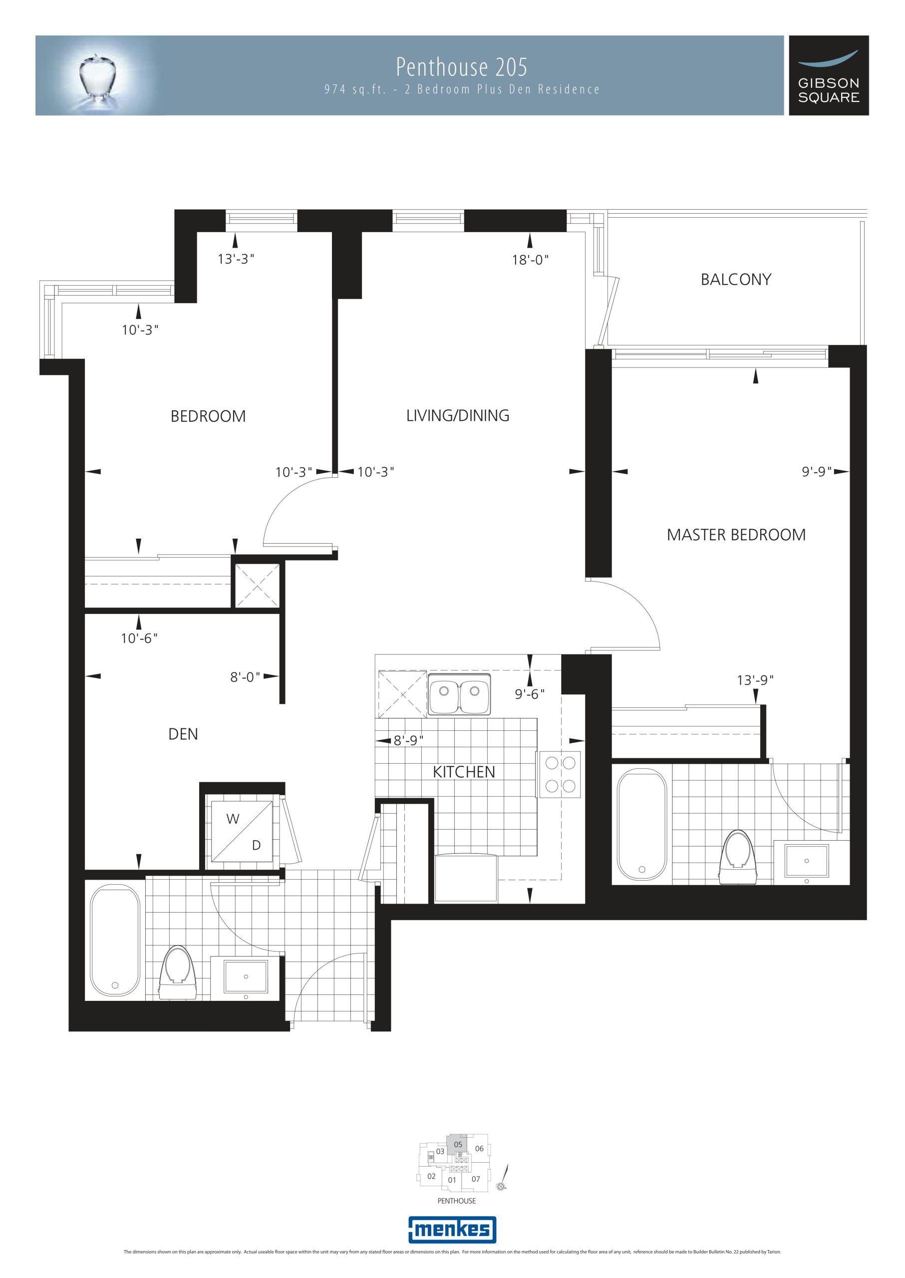 Penthouse 205 floor plan