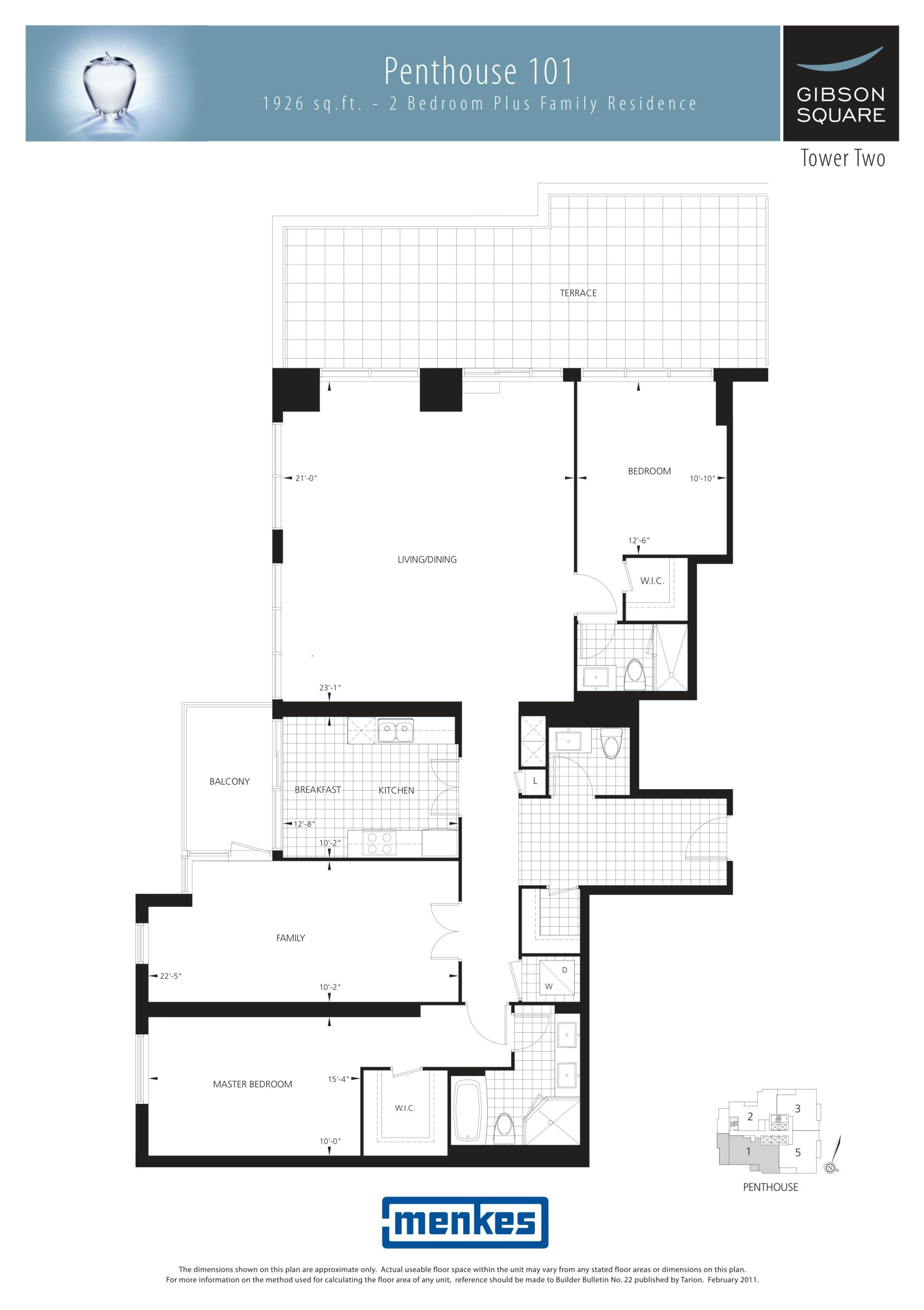Penthouse 101 floor plan