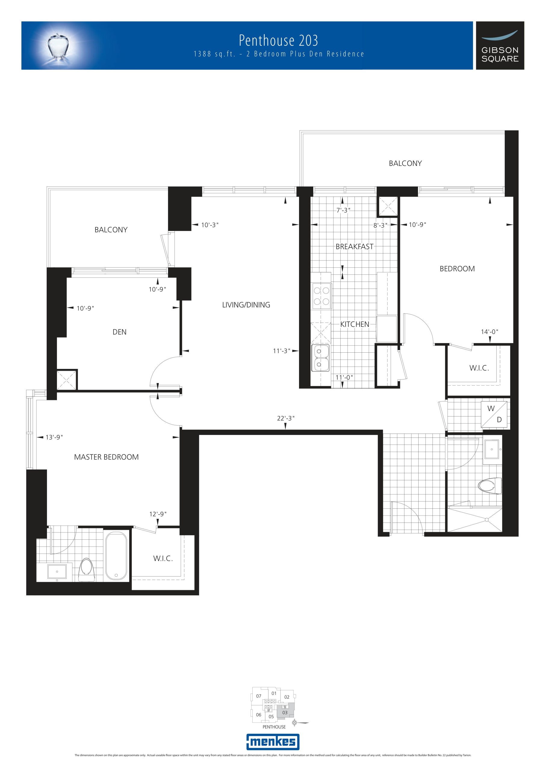 Penthouse 203 floor plan