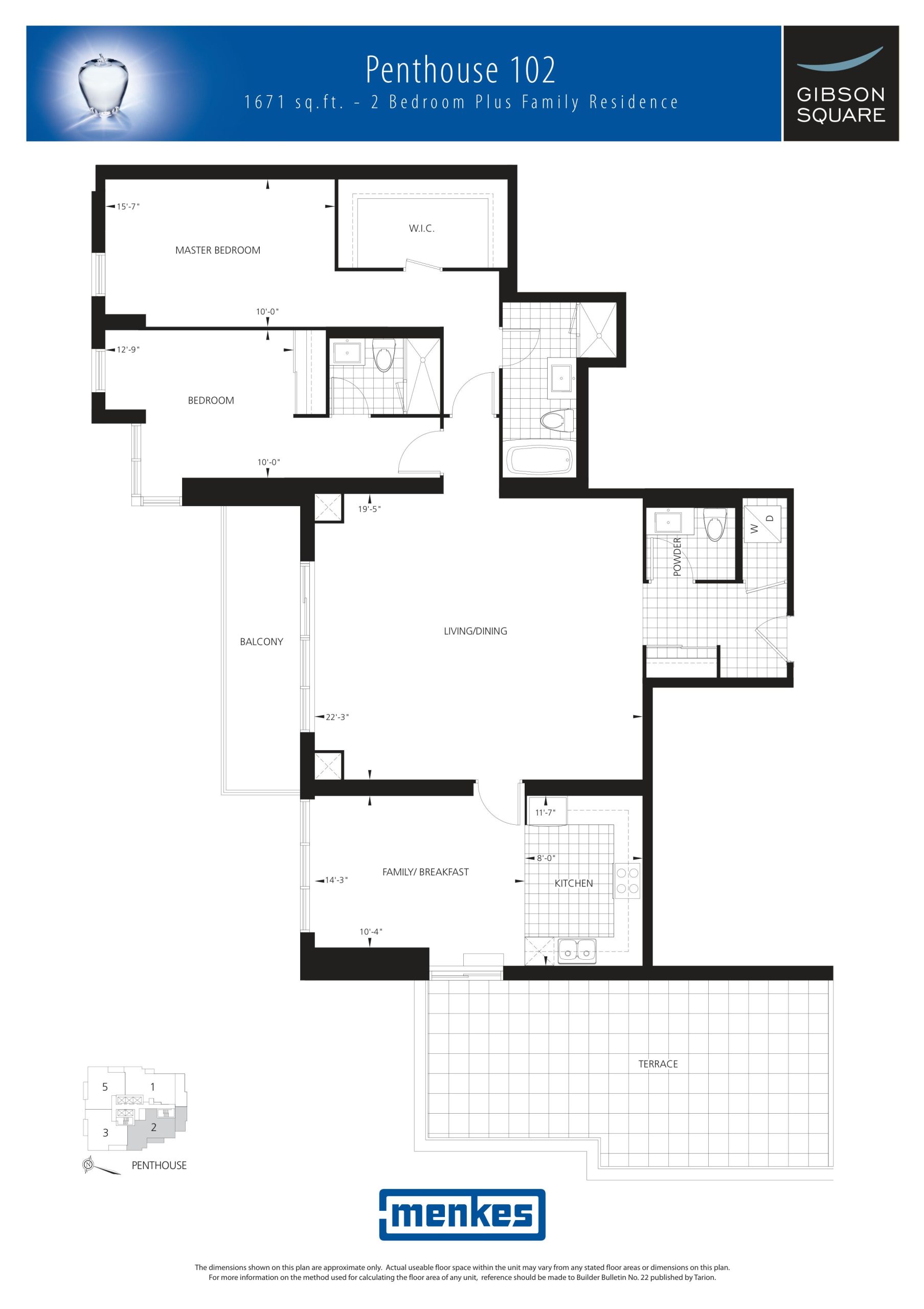 Penthouse 102 floor plan