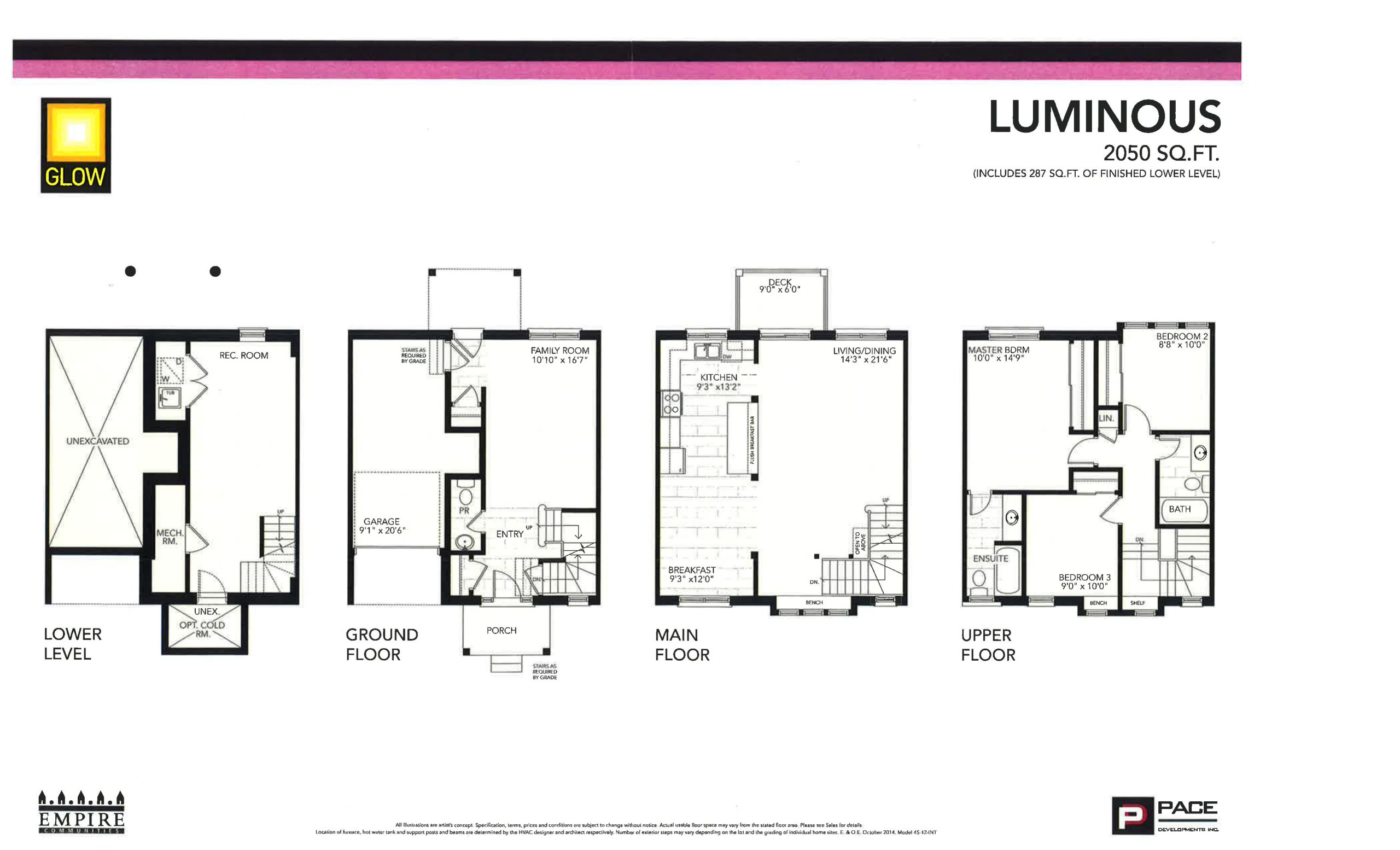 Luminous floor plan
