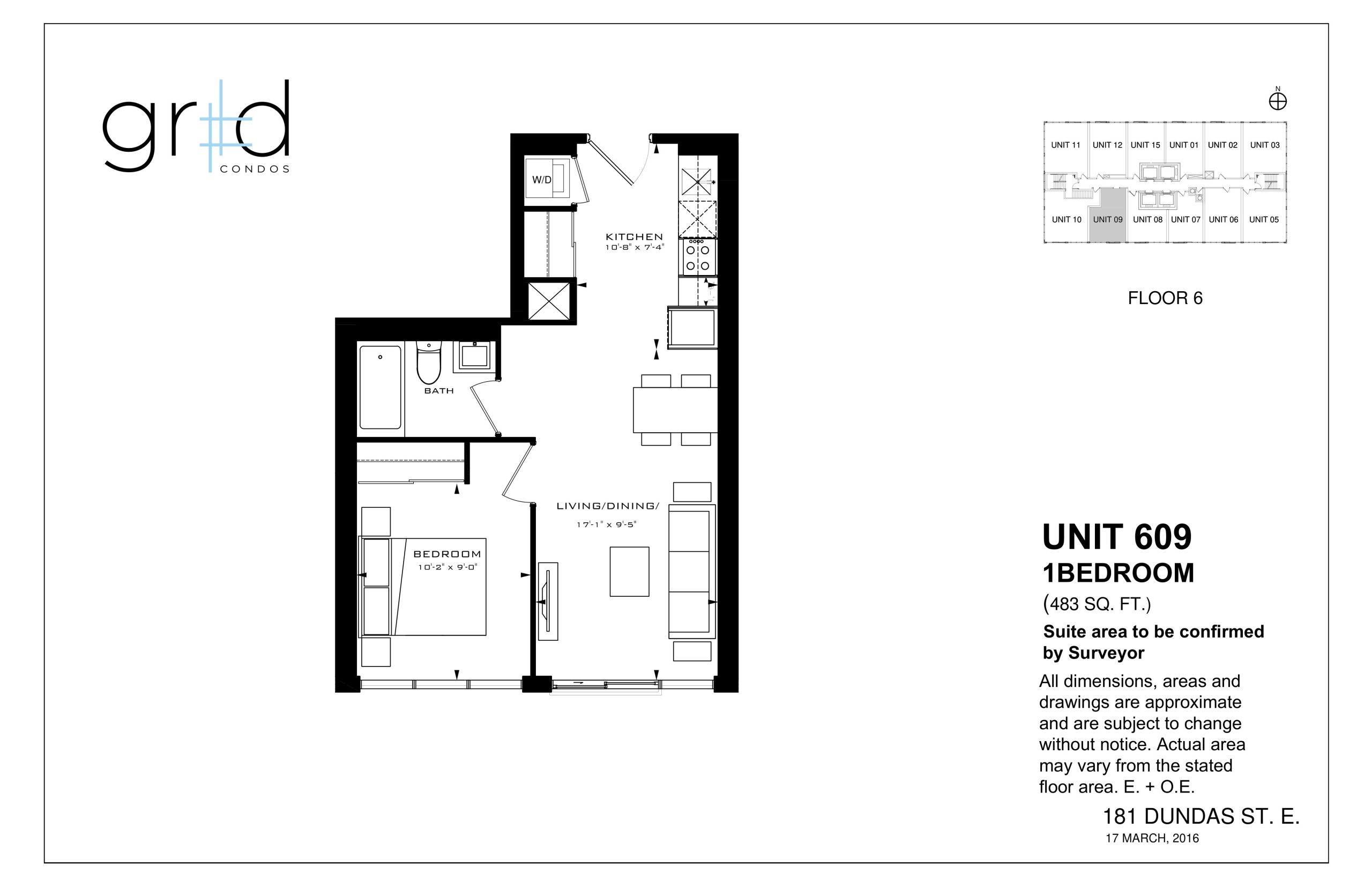 Unit 609 floor plan