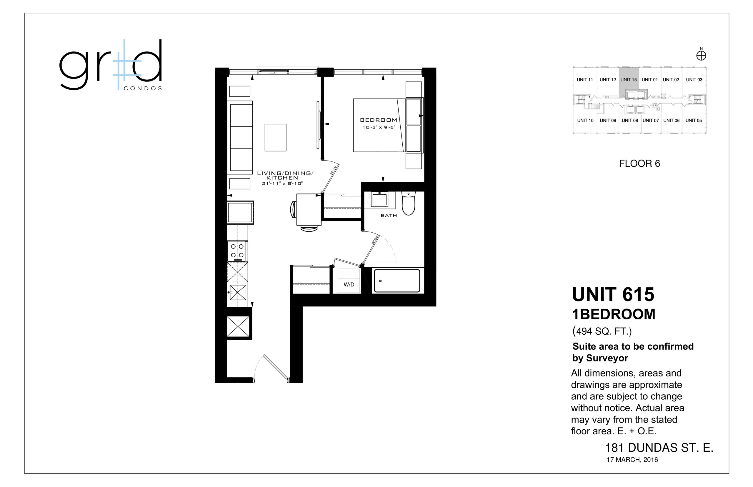 Unit 615 floor plan