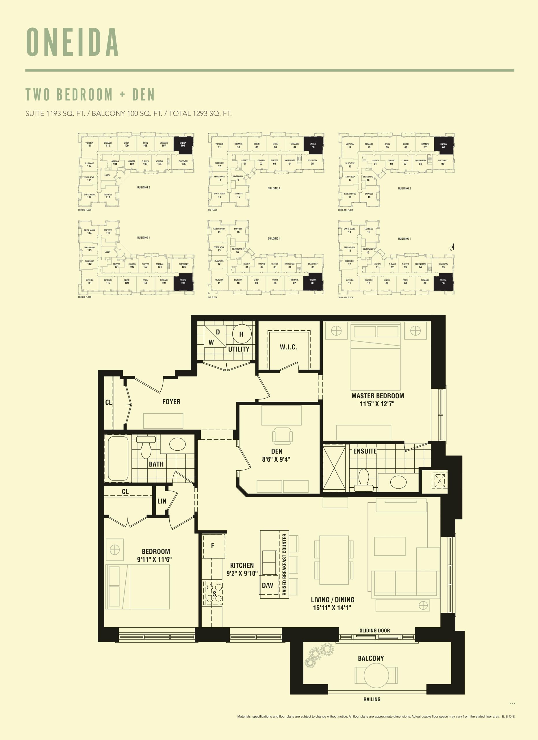 Oneida floor plan