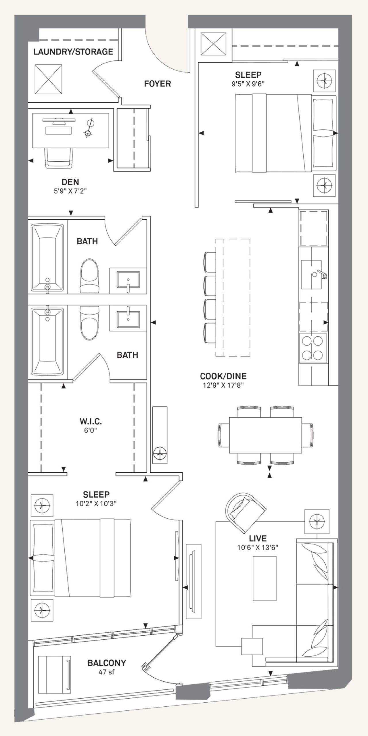2B-K1 floor plan