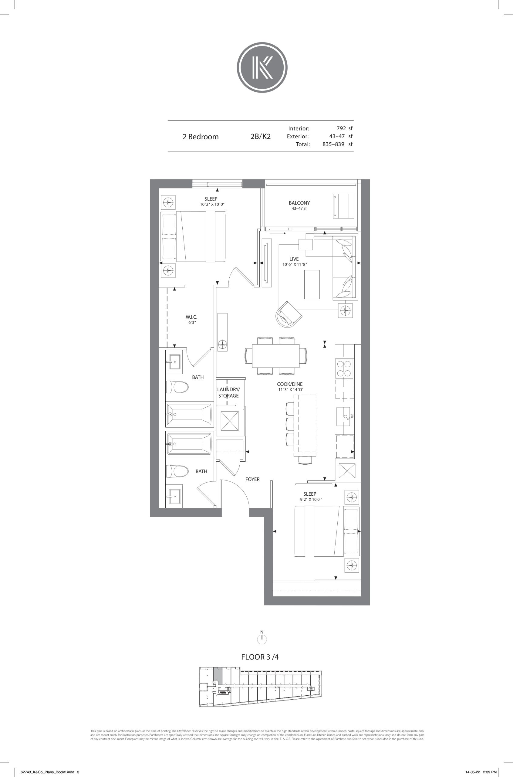 2B-K2 floor plan