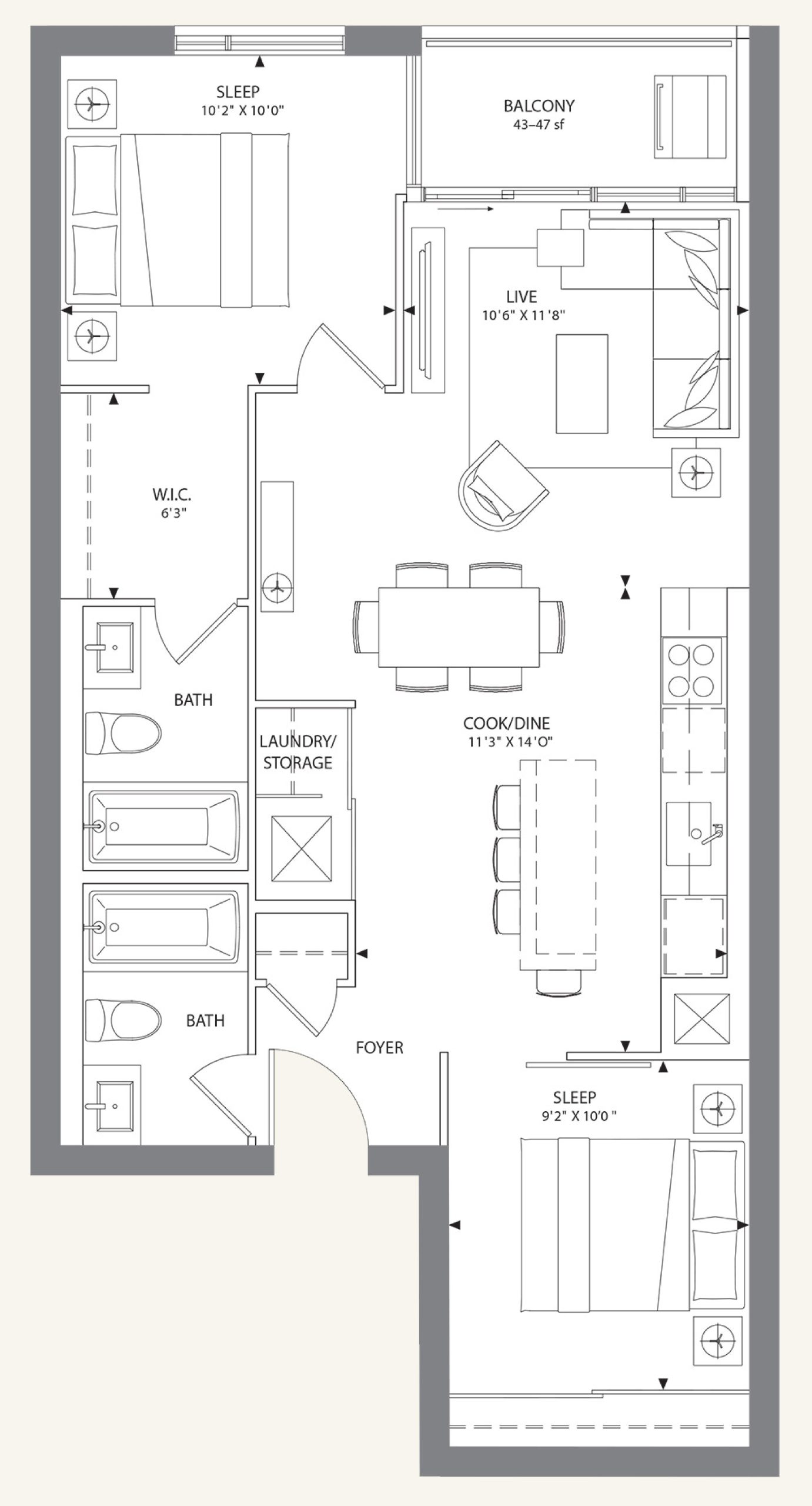 2B-K16 floor plan