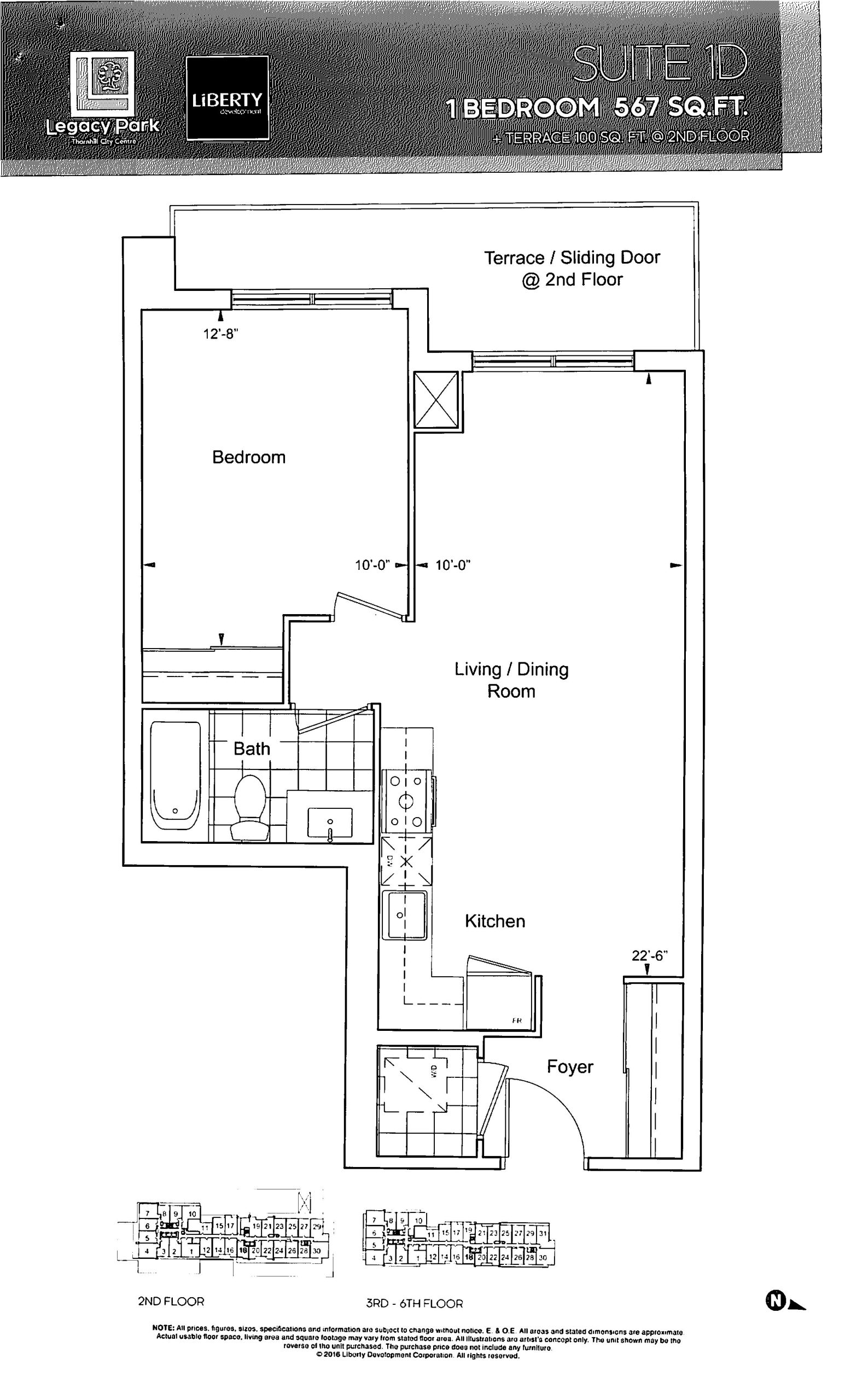 Suite 1D floor plan