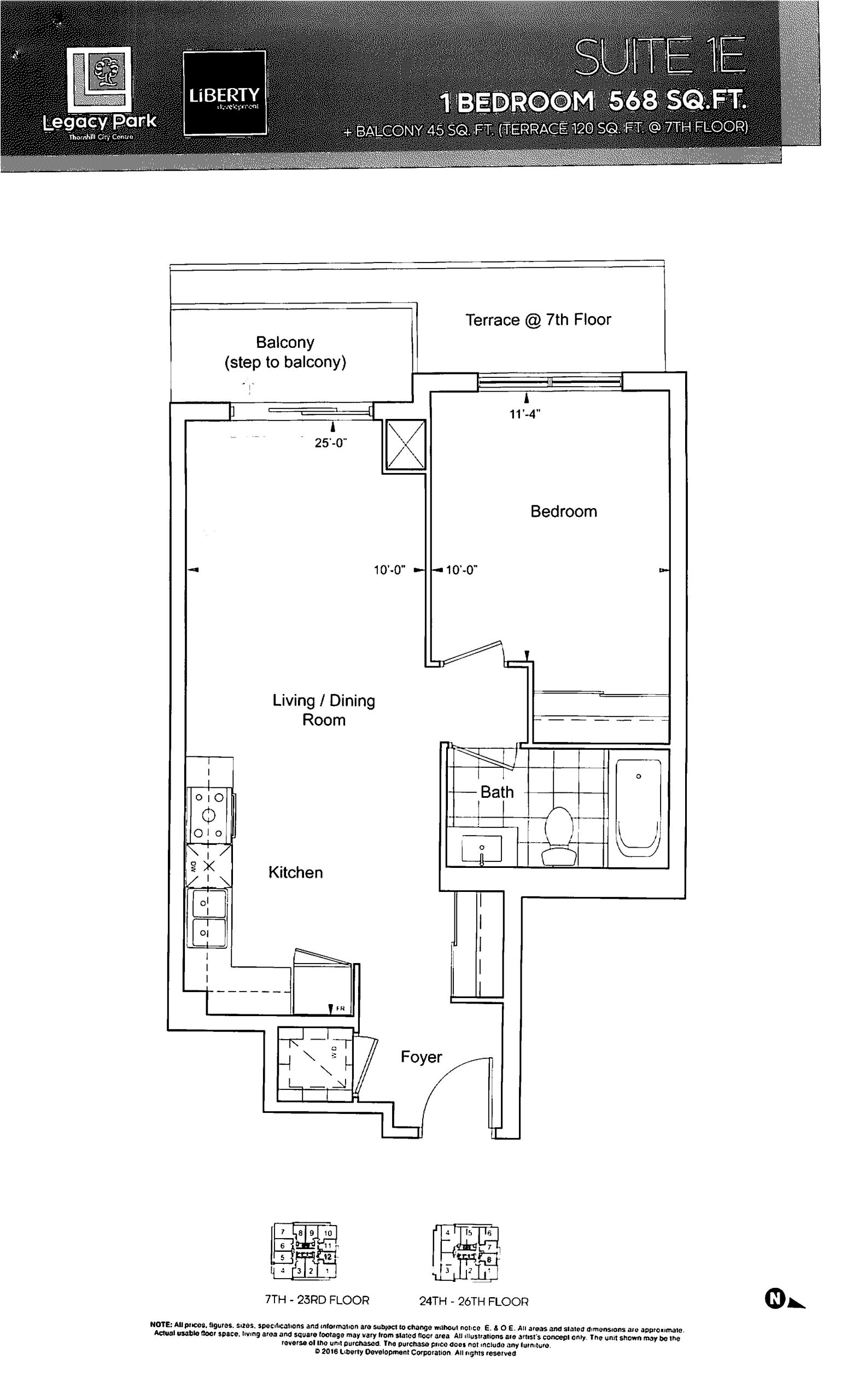 Suite 1E floor plan