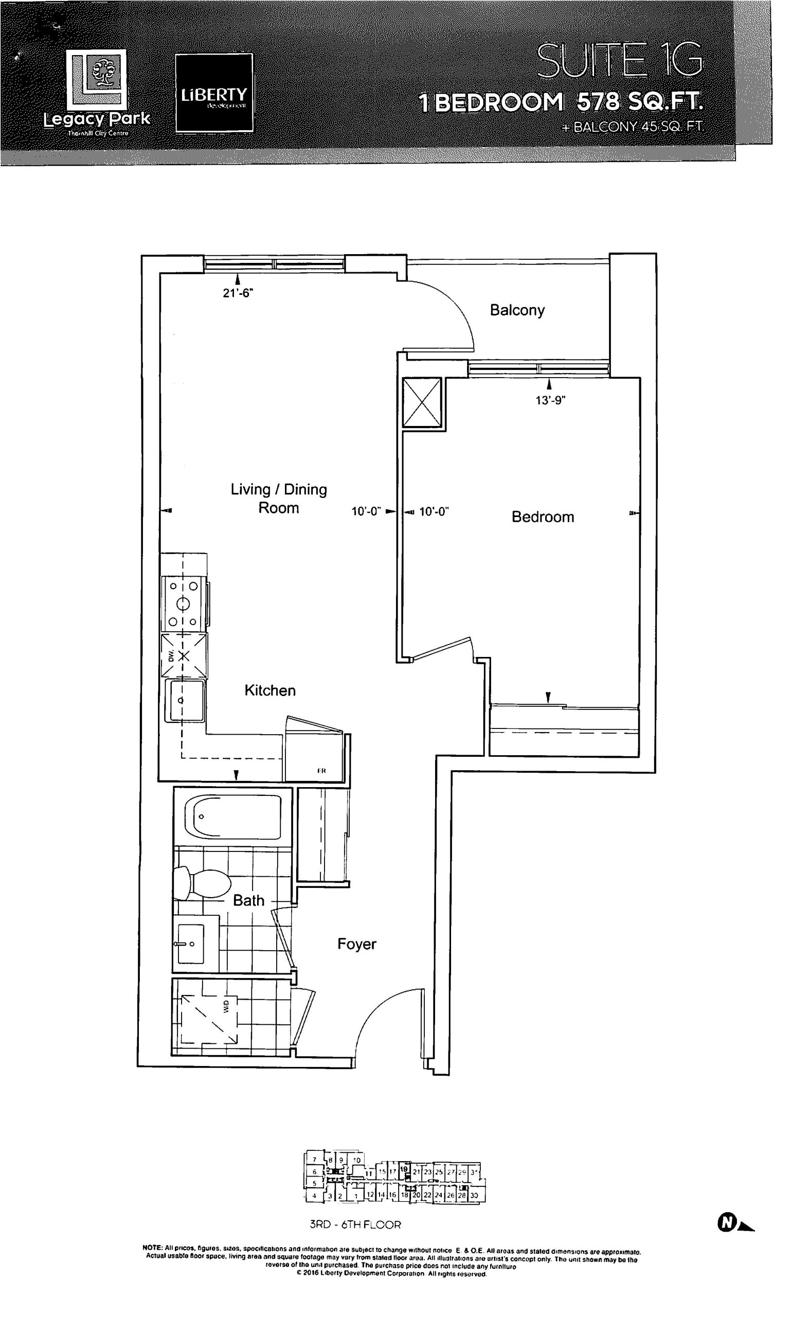 Suite 1G floor plan