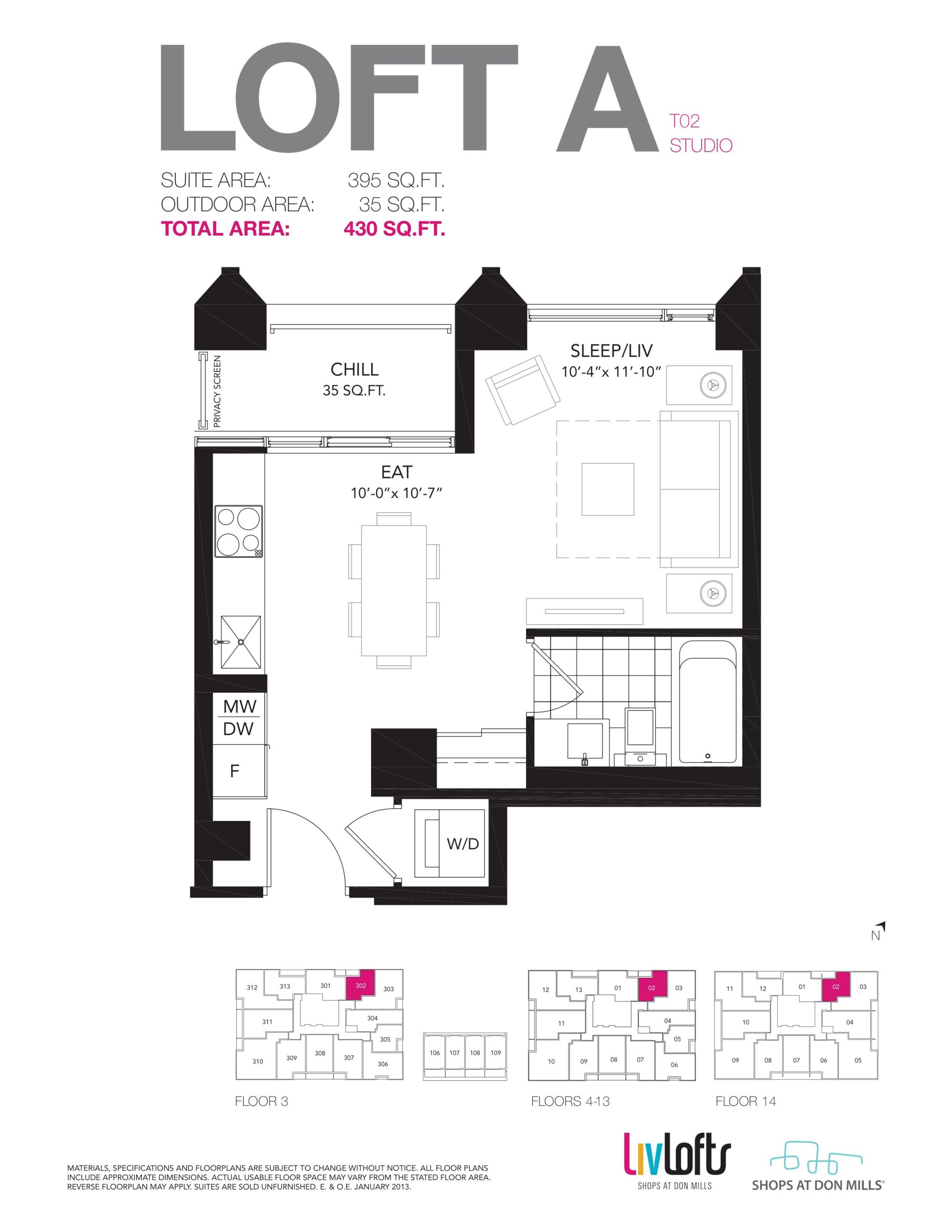 Loft A floor plan