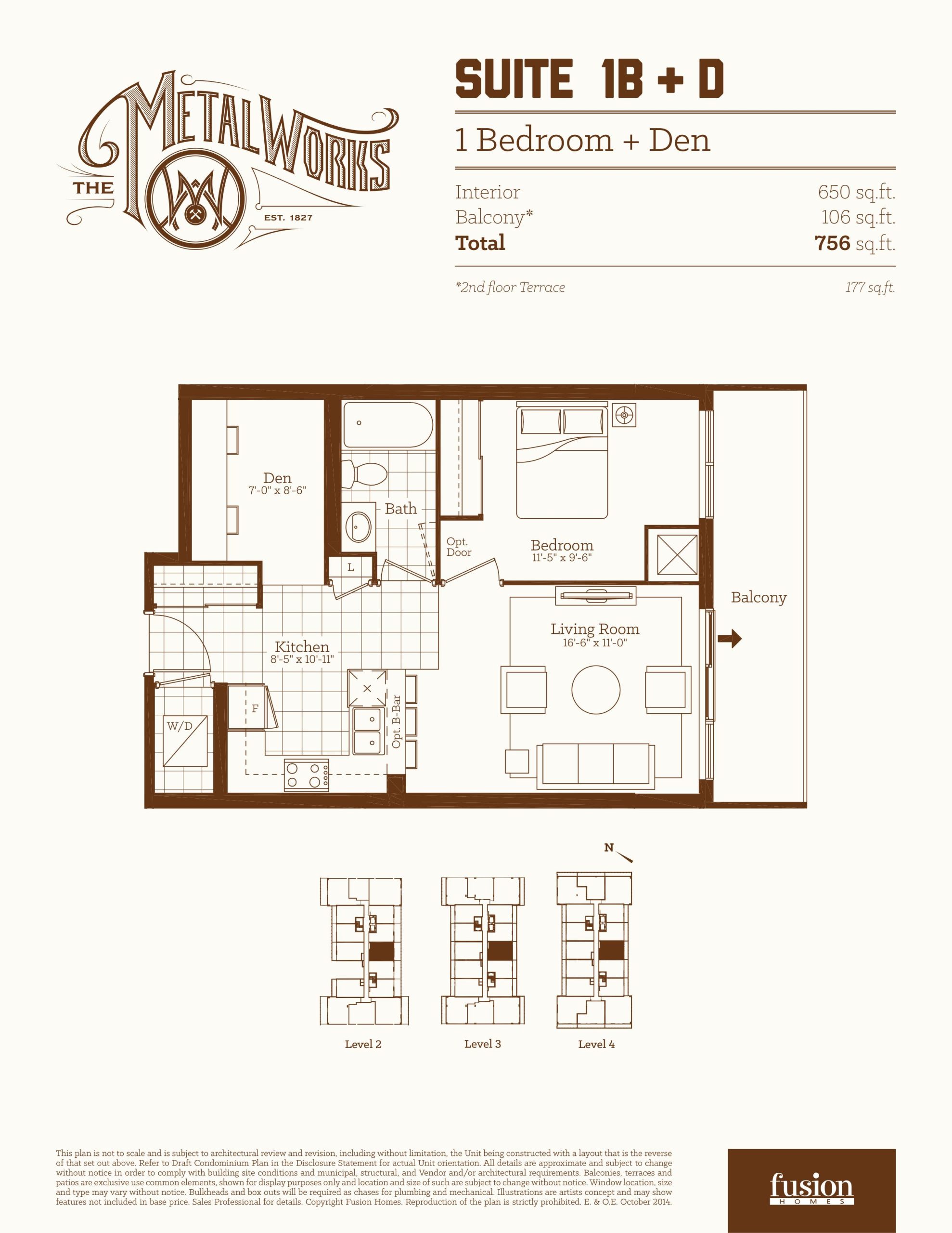 Suite 1B + D floor plan