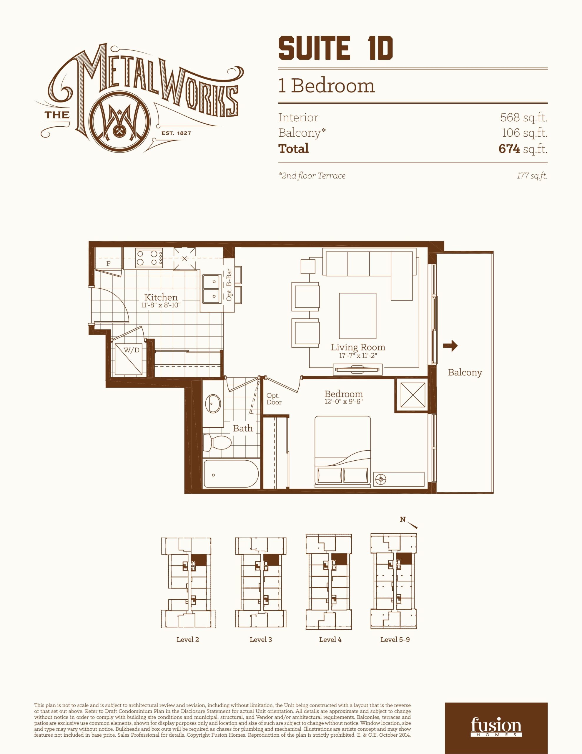 Suite 1D floor plan