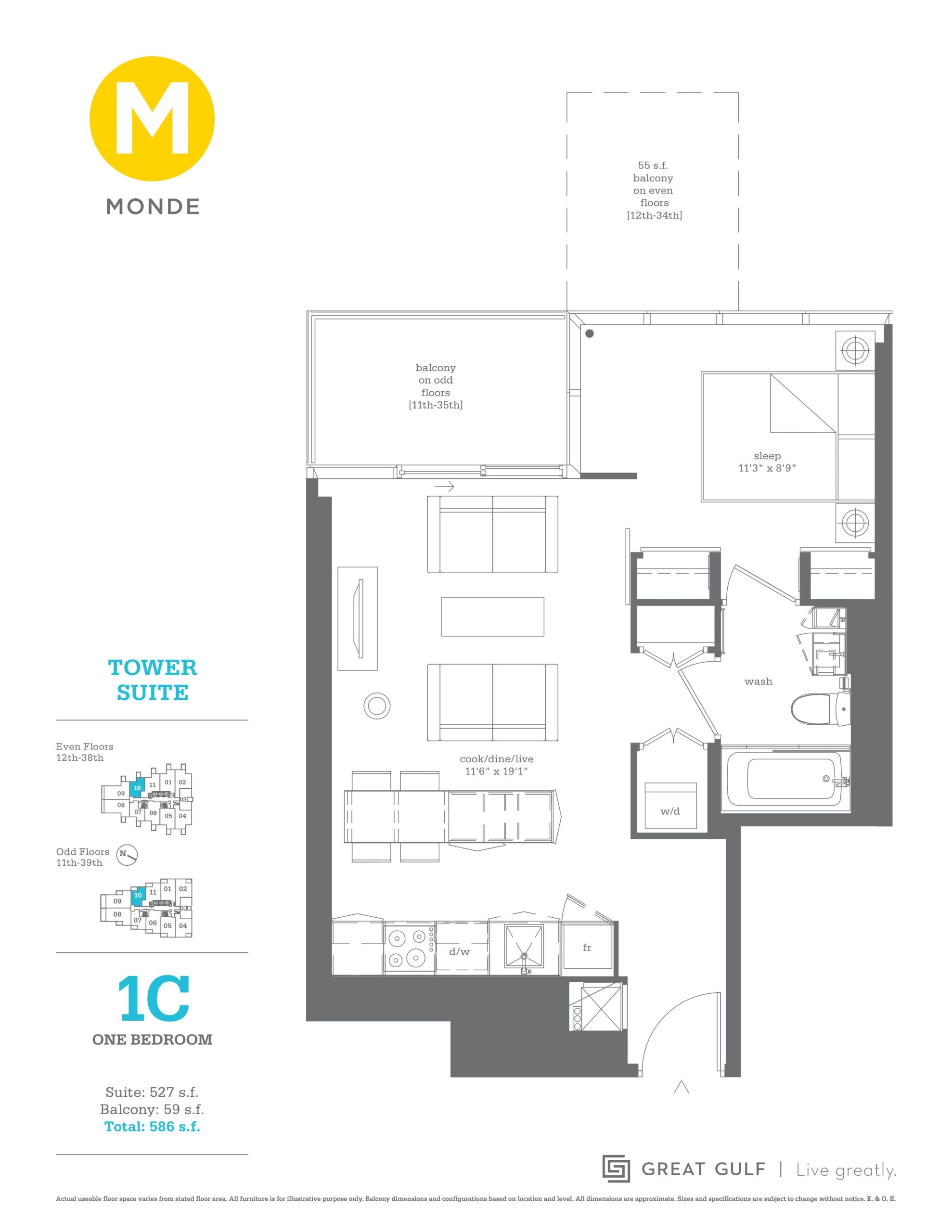 1C floor plan
