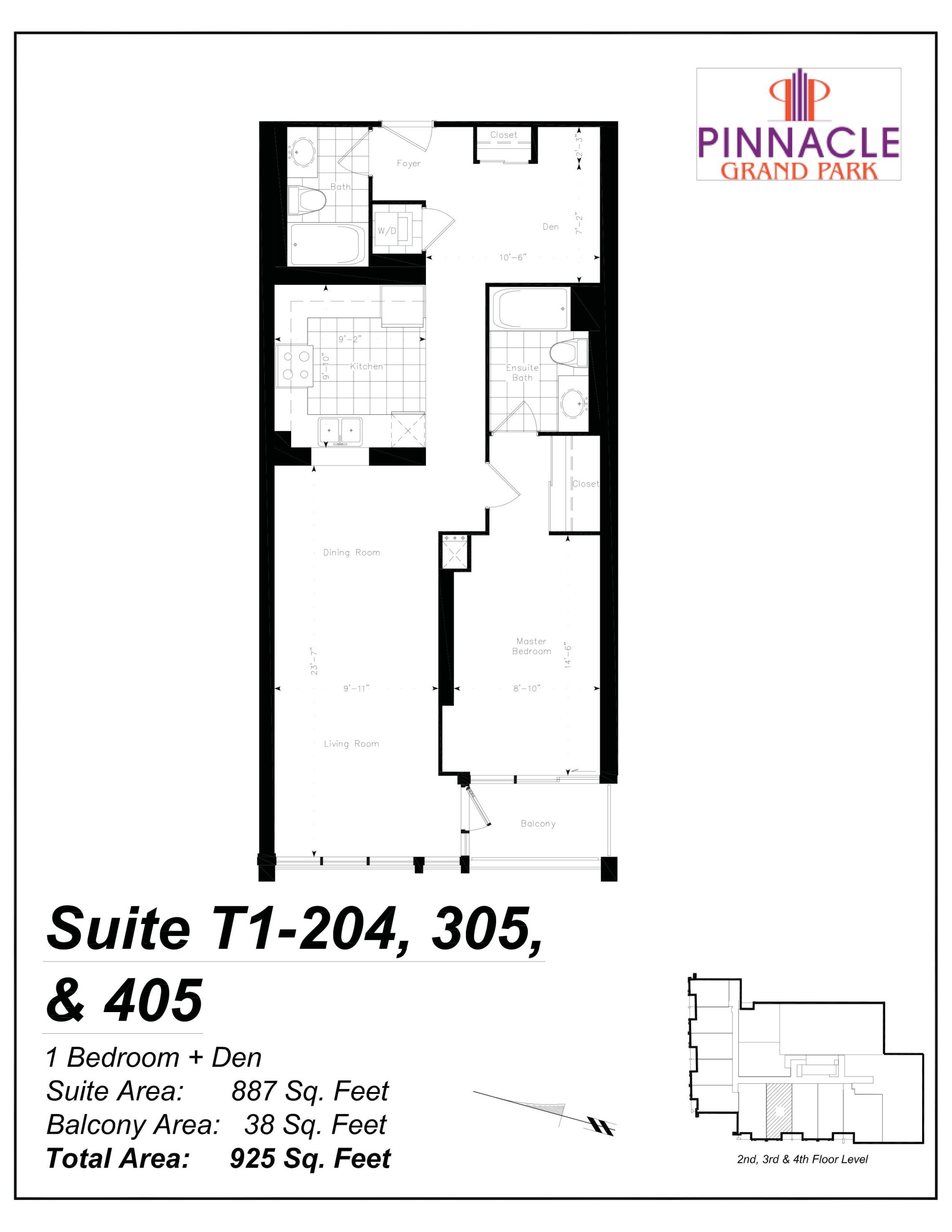 Suite T1-204, 305, 405 floor plan