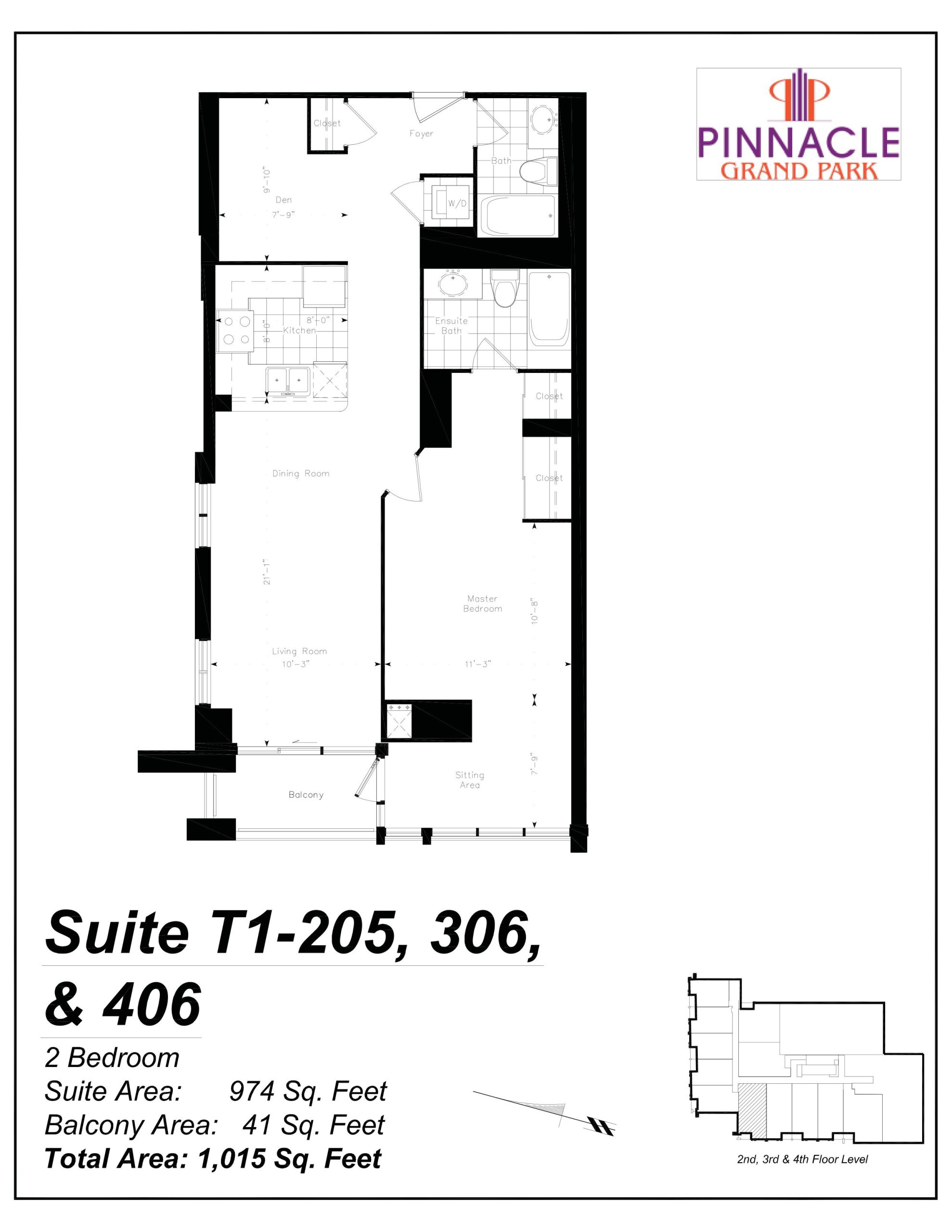 Suite T1-205, 306, 406 floor plan