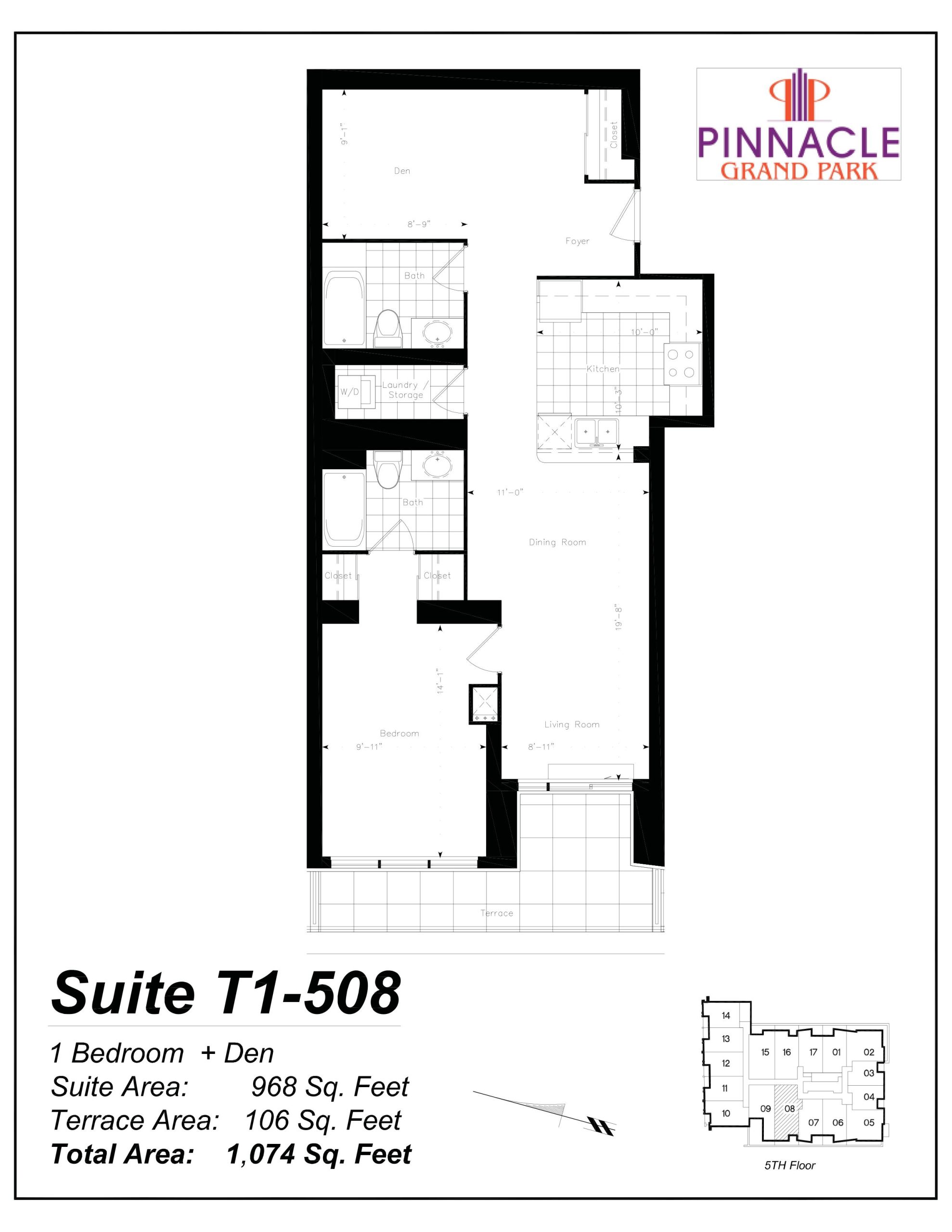 Suite T1-508 floor plan