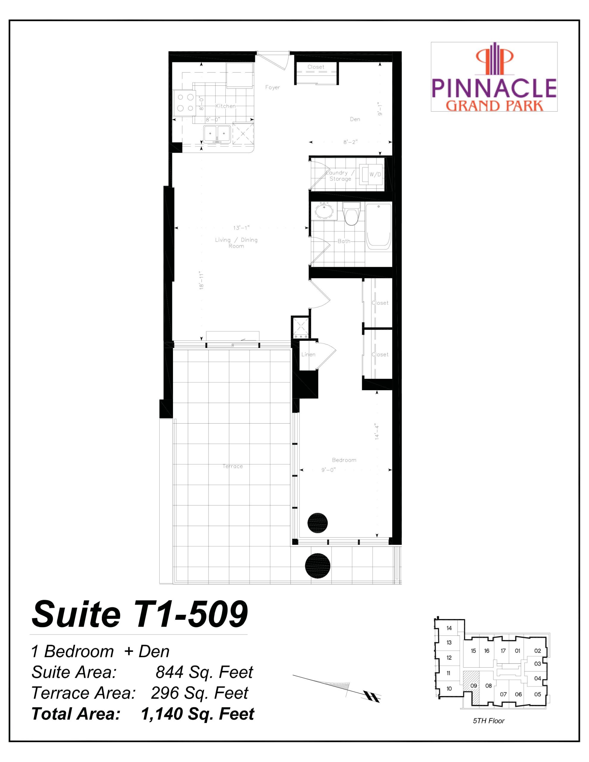 Suite T1-509 floor plan