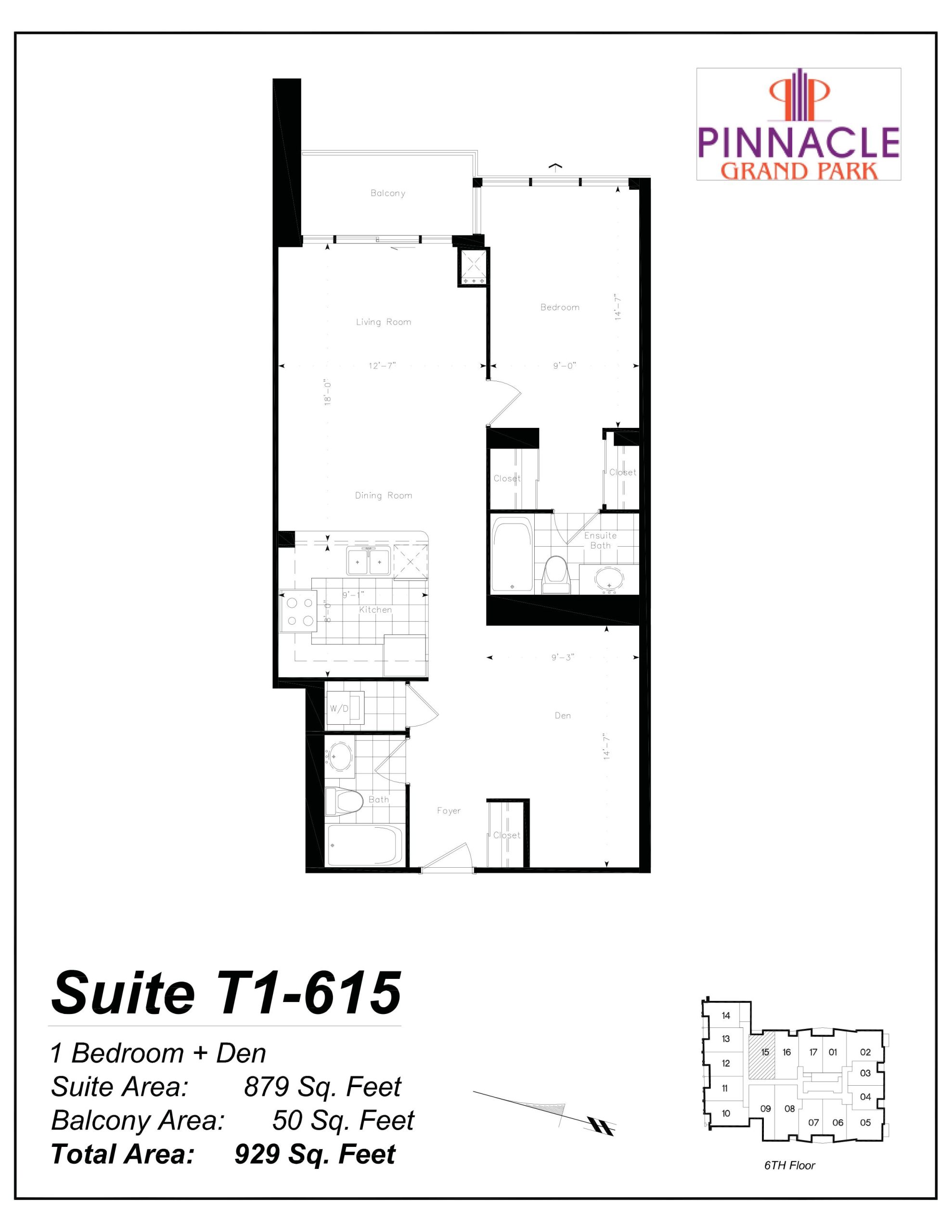 Suite T1-615 floor plan