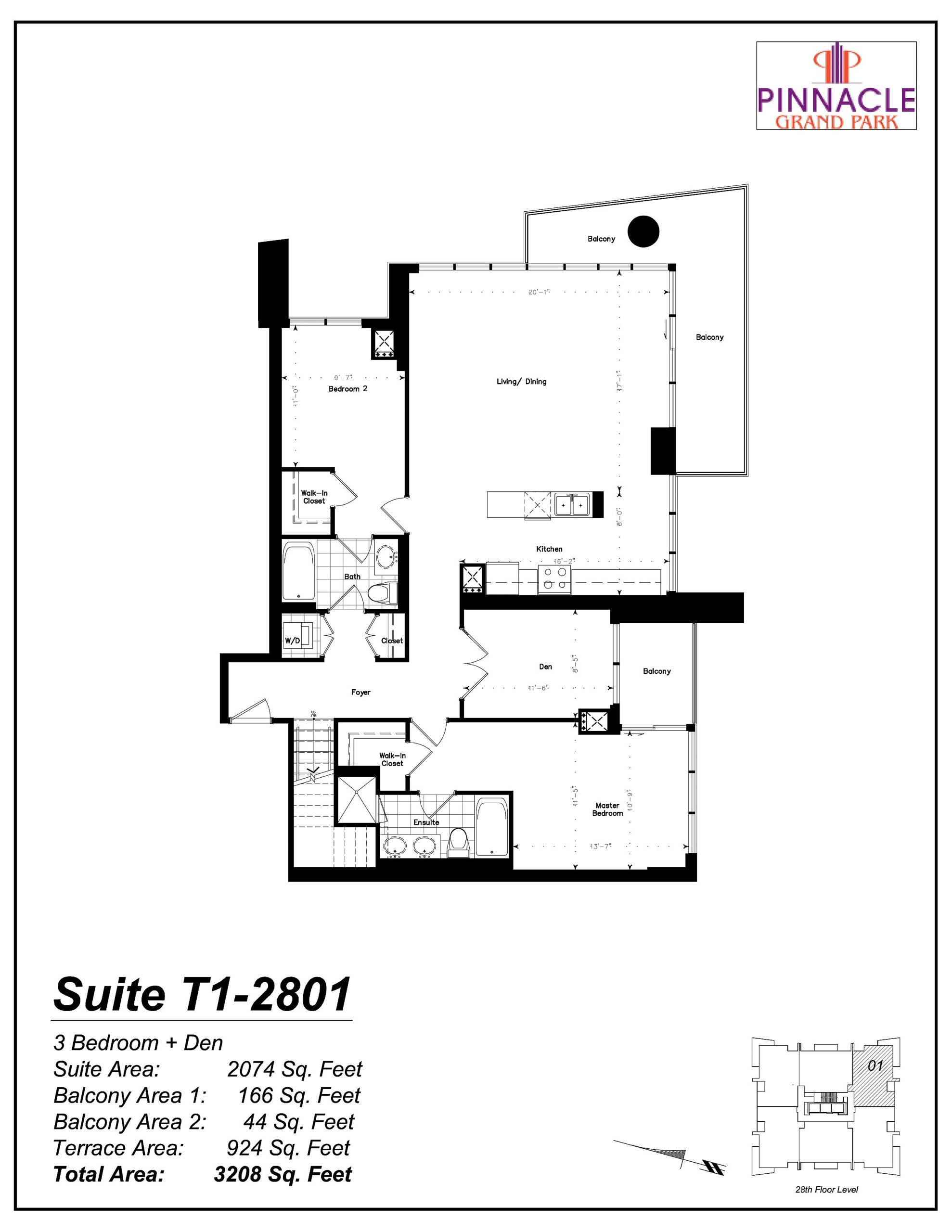 Suite T1-2801 (1/2) floor plan