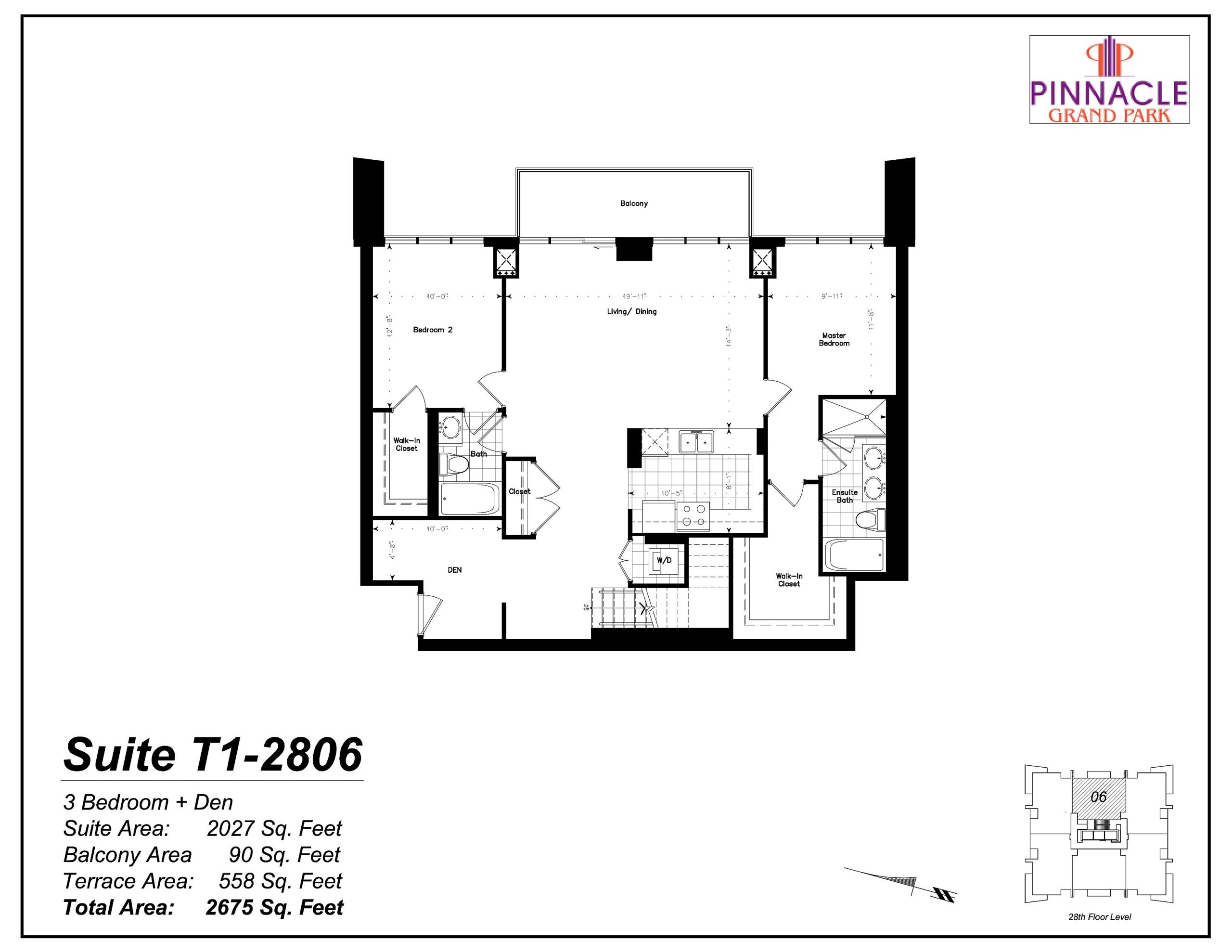 Suite T1-2806 (1/2) floor plan