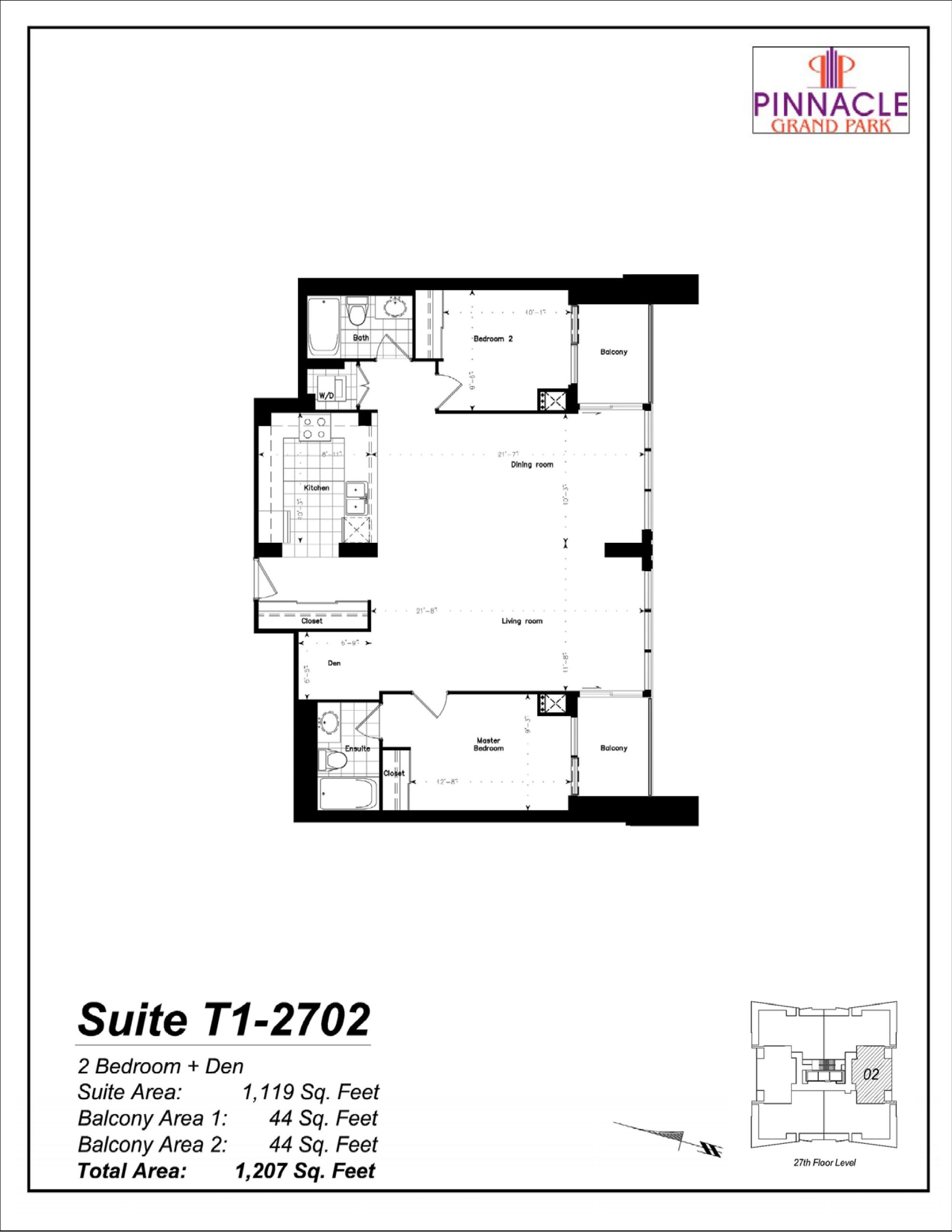 Suite T1-2702 floor plan